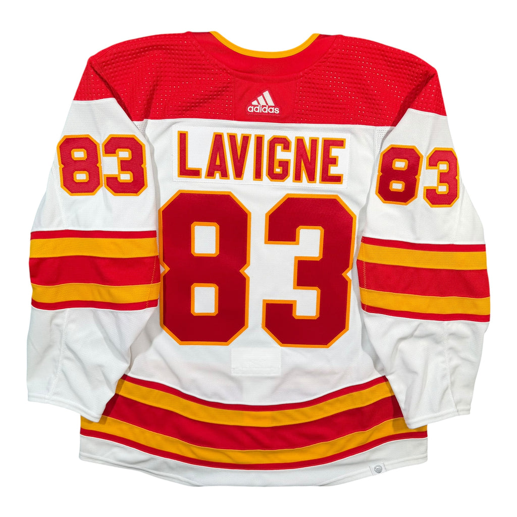 Simon Lavigne Calgary Flames Team Issued Adidas MIC NHL Jersey - 56/XXL