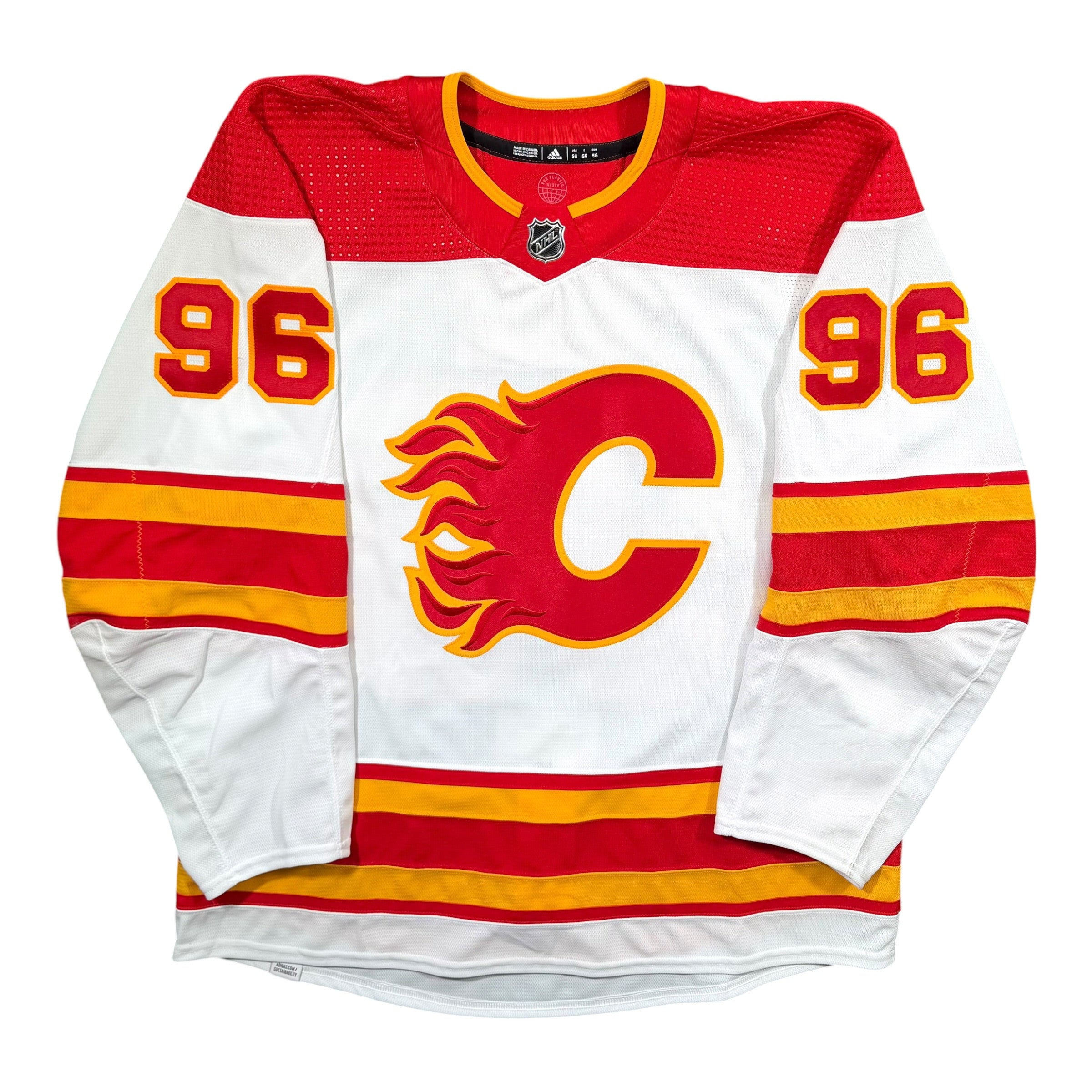 Jake Lee Calgary Flames Team Issued Adidas MIC NHL Jersey - 56/XXL