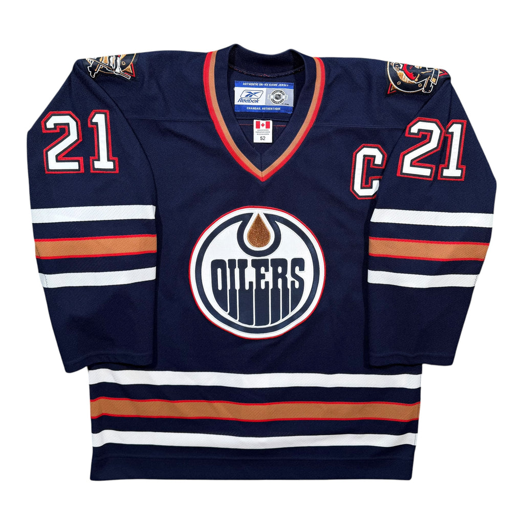 Jason Smith Edmonton Oilers Vintage Reebok Authentic Signed MIC NHL Jersey - 52/XL