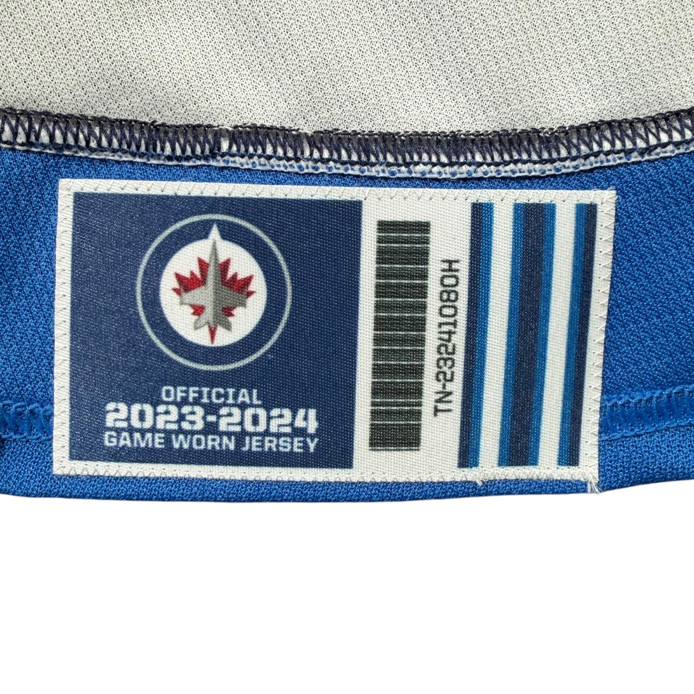 Connor Lewis Winnipeg Jets 2023/24 Game Worn Pre Season NHL Jersey COA