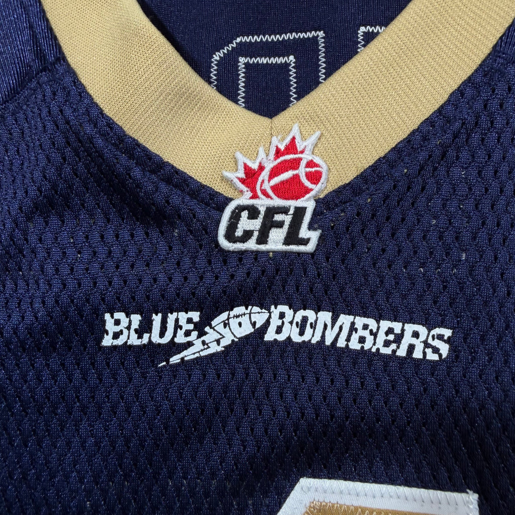 Buck Pierce Winnipeg Blue Bombers Vintage Reebok CFL Jersey - Small