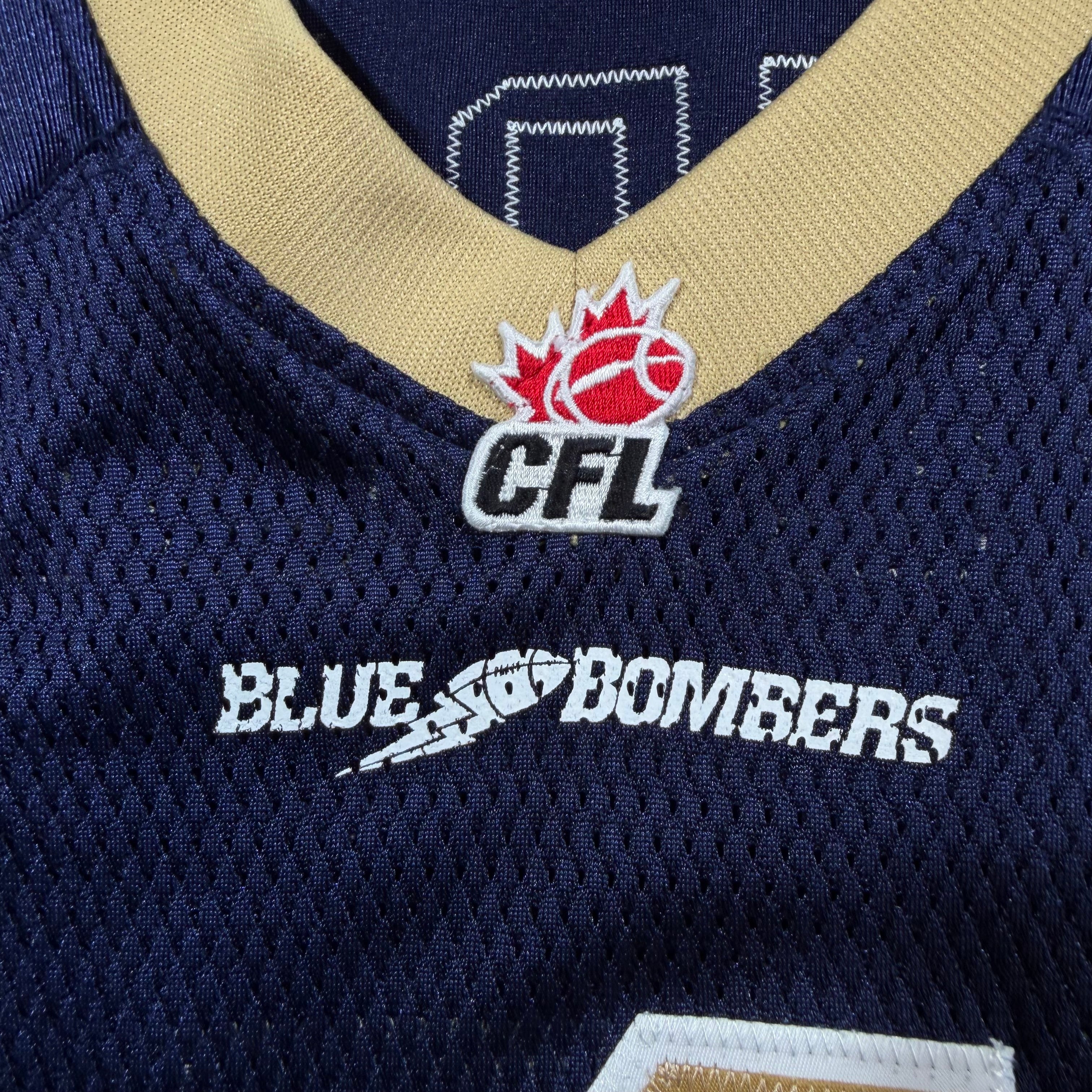 Buck Pierce Winnipeg Blue Bombers Vintage Reebok CFL Jersey - Small