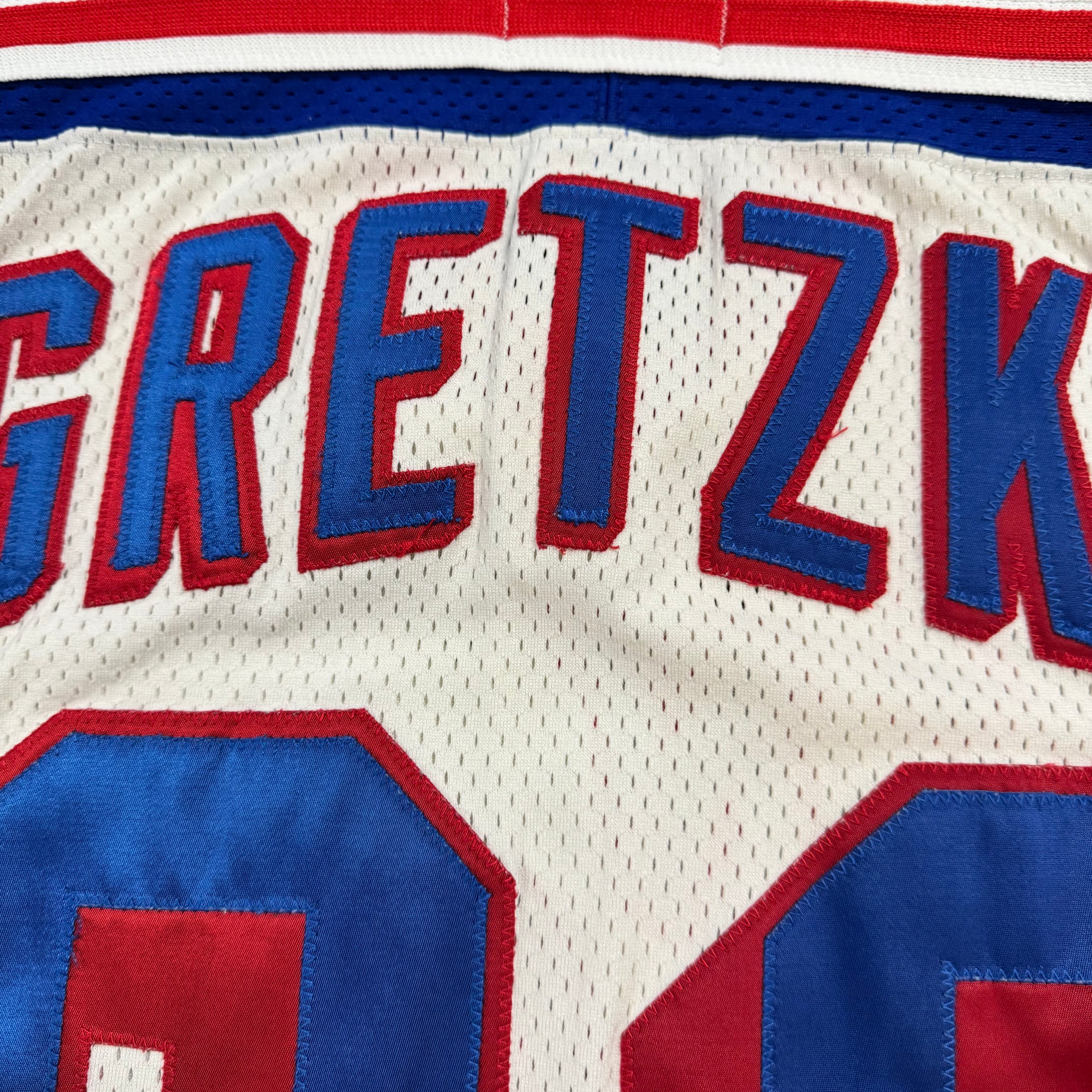 Wayne Gretzky New York Rangers Authentic CCM Mesh Hockey Jersey Size 52