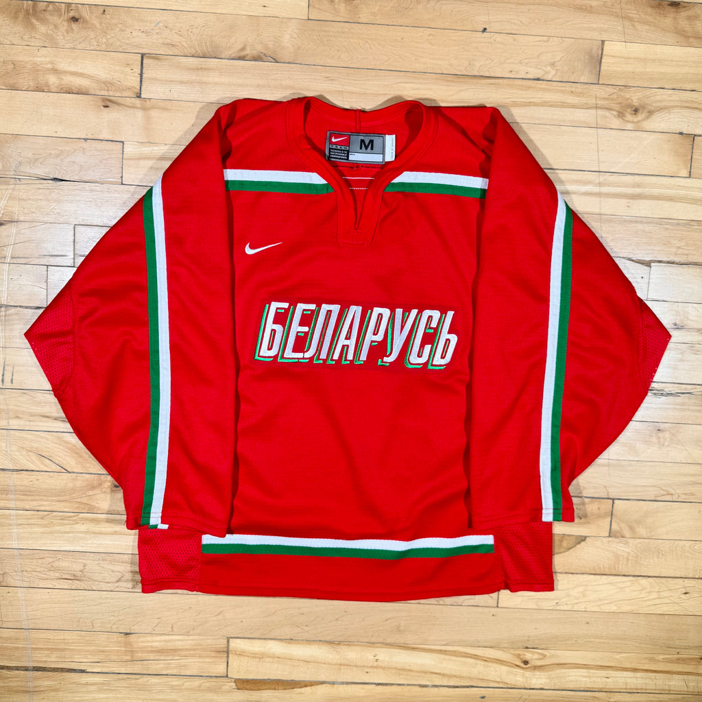 Team Belarus 2002 Olympic Hockey Vintage Nike Jersey Size Medium