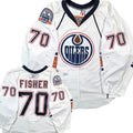 Glenn Fisher Edmonton Oilers 2008/09 Pre Season Game Worn Reebok NHL Jersey
