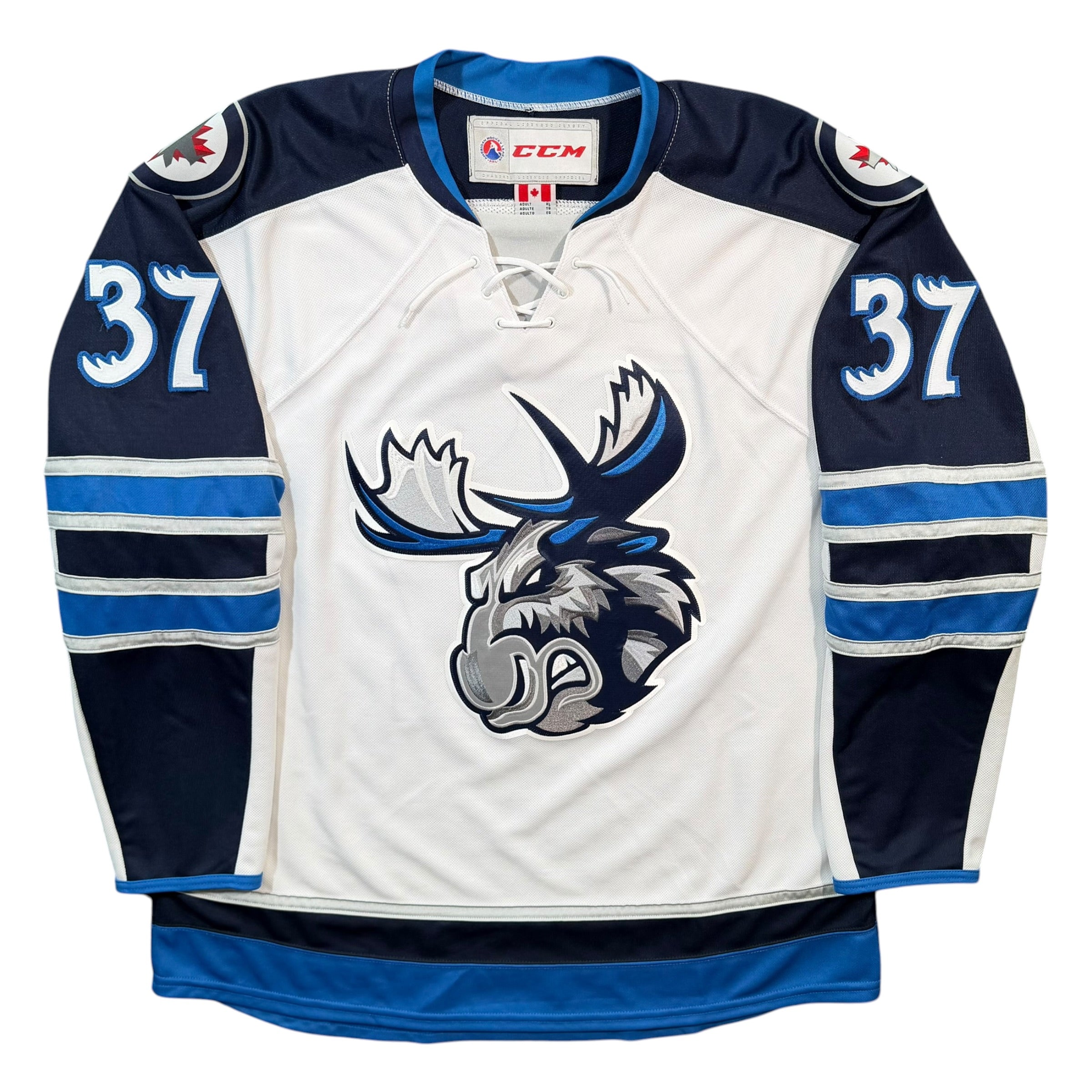 Connor Hellebuyck Manitoba Moose CCM AHL Hockey Jersey - XL
