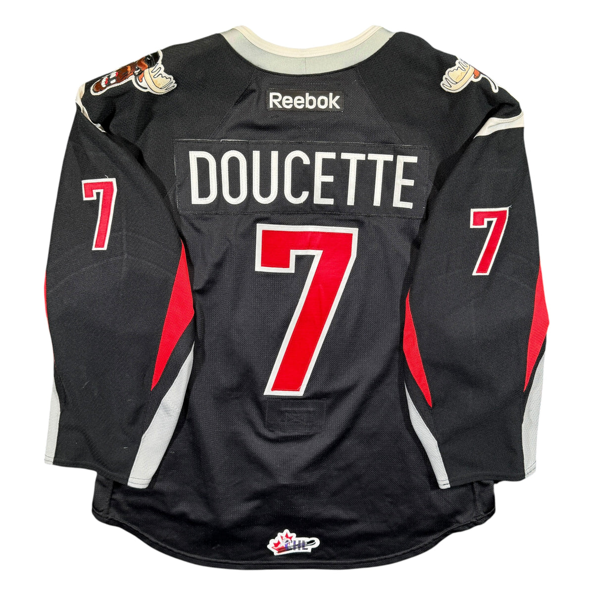 Braiden Doucette Moose Jaw Warriors Game Worn Reebok WHL Jersey - 56/XXL