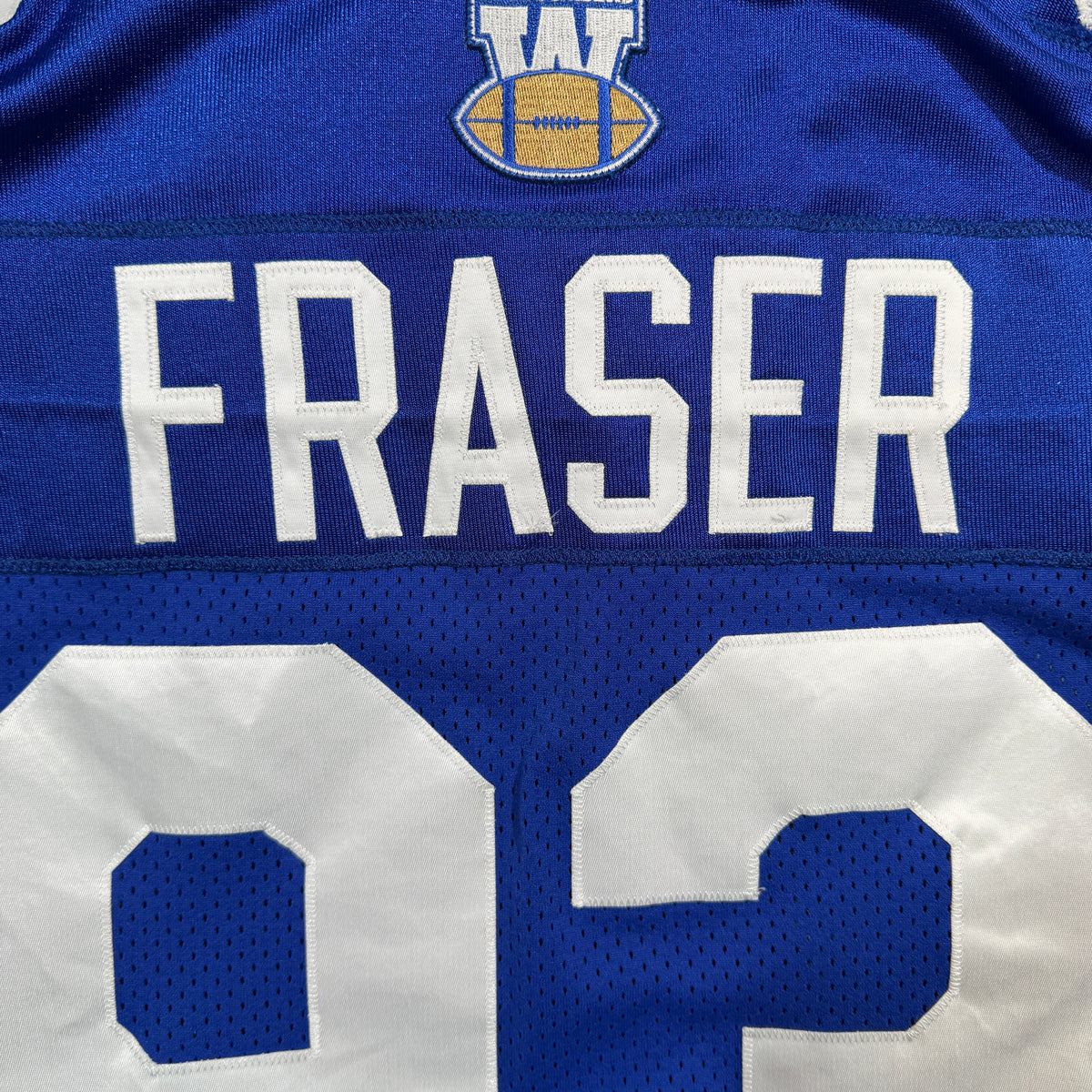 Kashawn Fraser Winnipeg Blue Bombers 2014 Game Worn Reebok CFL Jersey