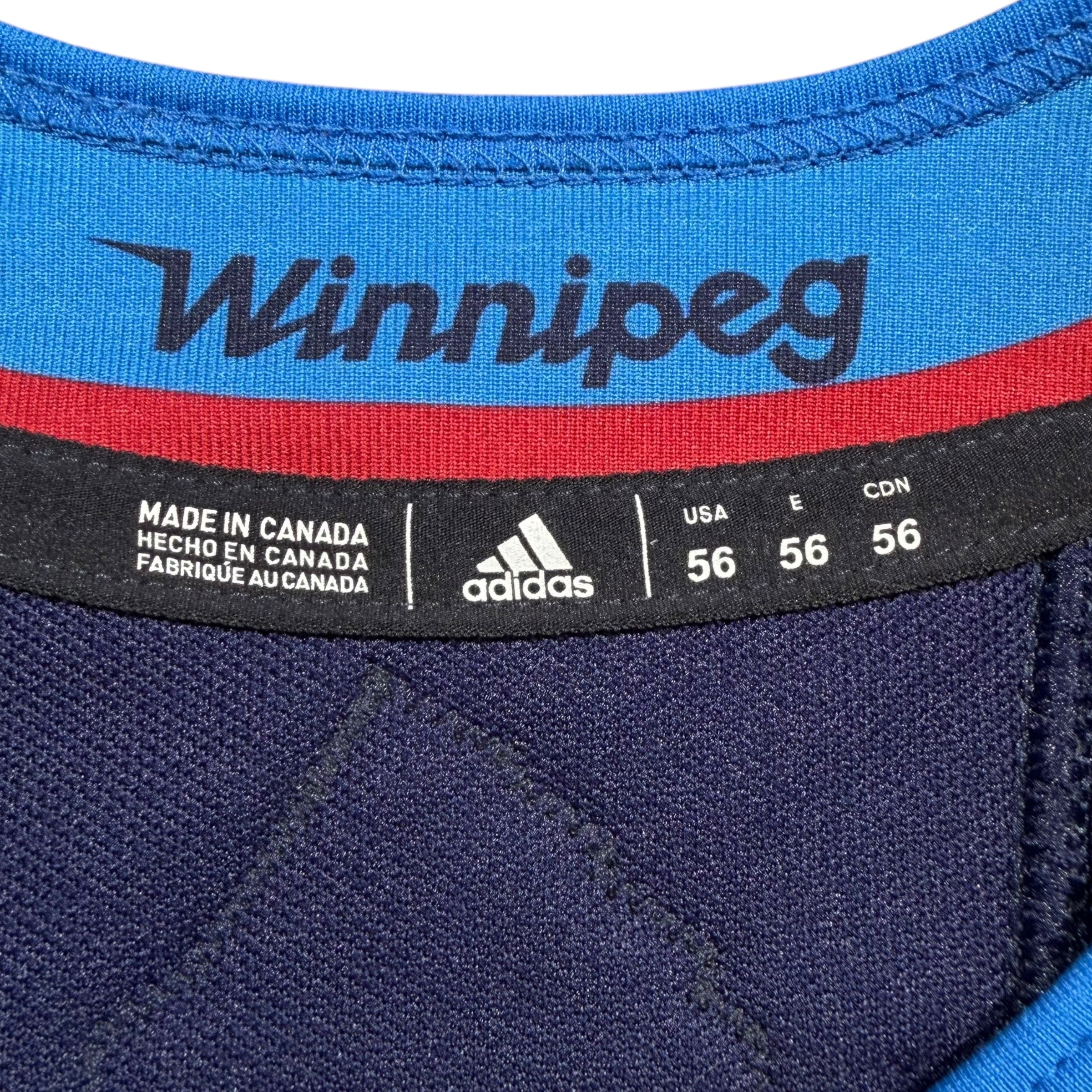 Andrei Chibisov Winnipeg Jets 2020/21 Game Issued Adidas MIC NHL Jersey - 56/XXL