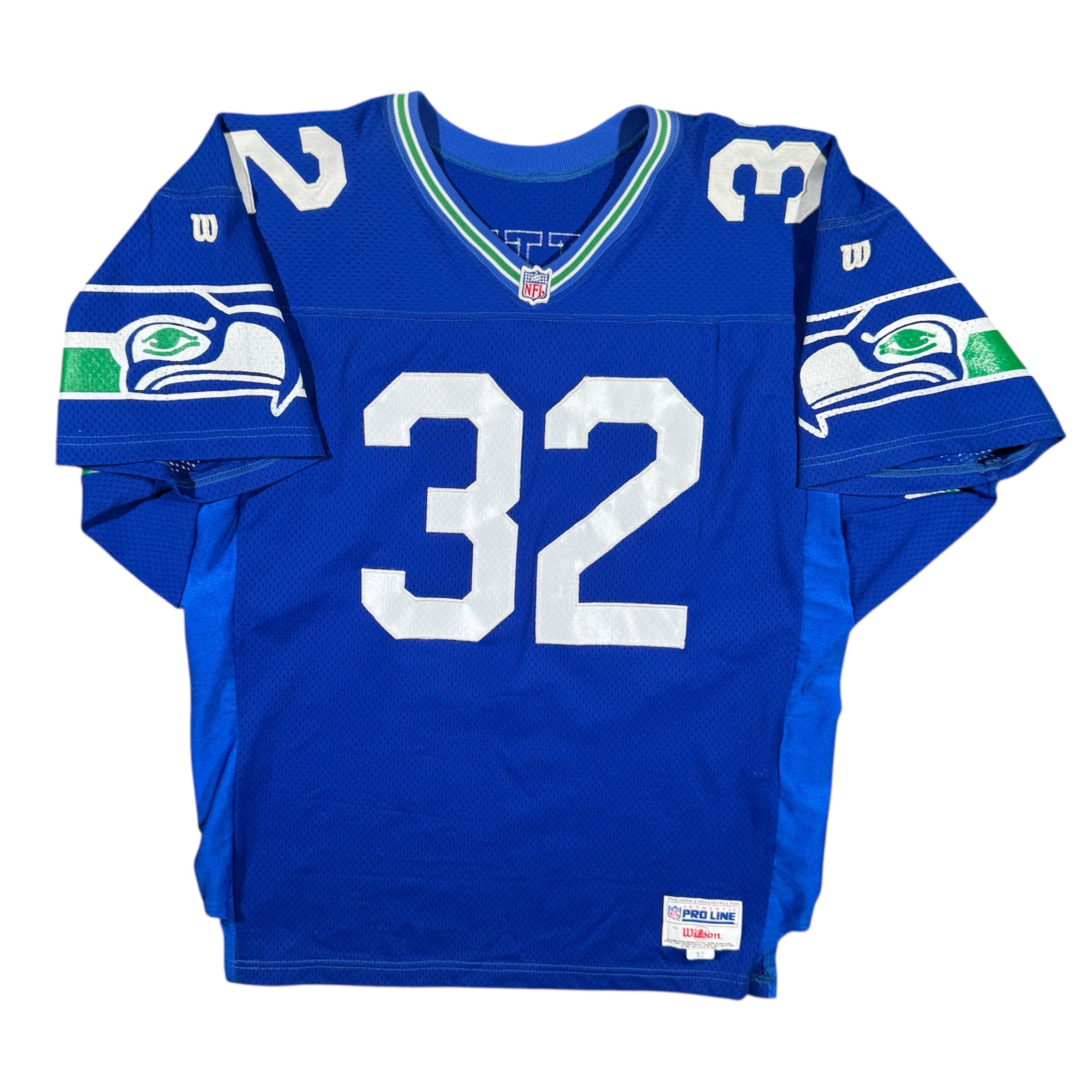 Ricky Watters Seattle Seahawks Vintage Wilson Authentic Signed NFL Jersey Size 52 XXL