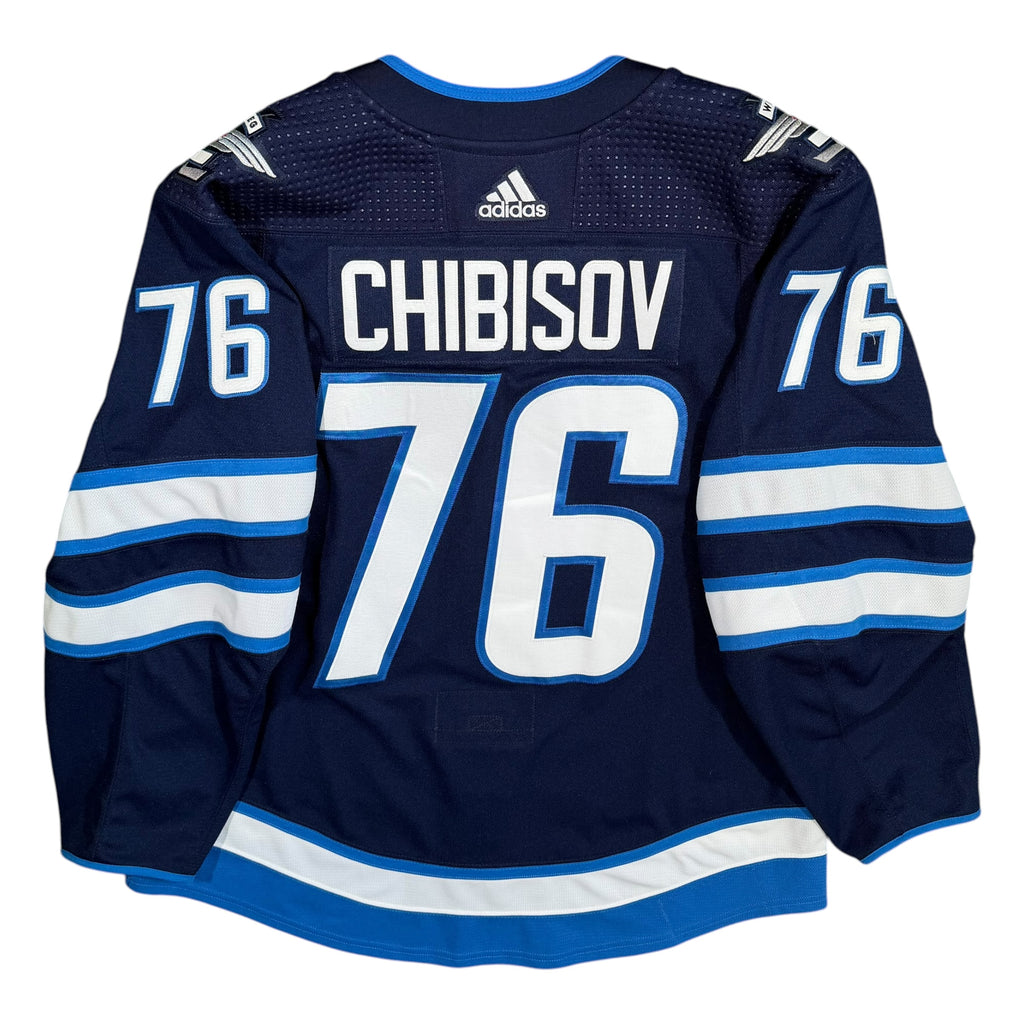 Andrei Chibisov Winnipeg Jets 2020/21 Game Issued Adidas MIC NHL Jersey - 56/XXL