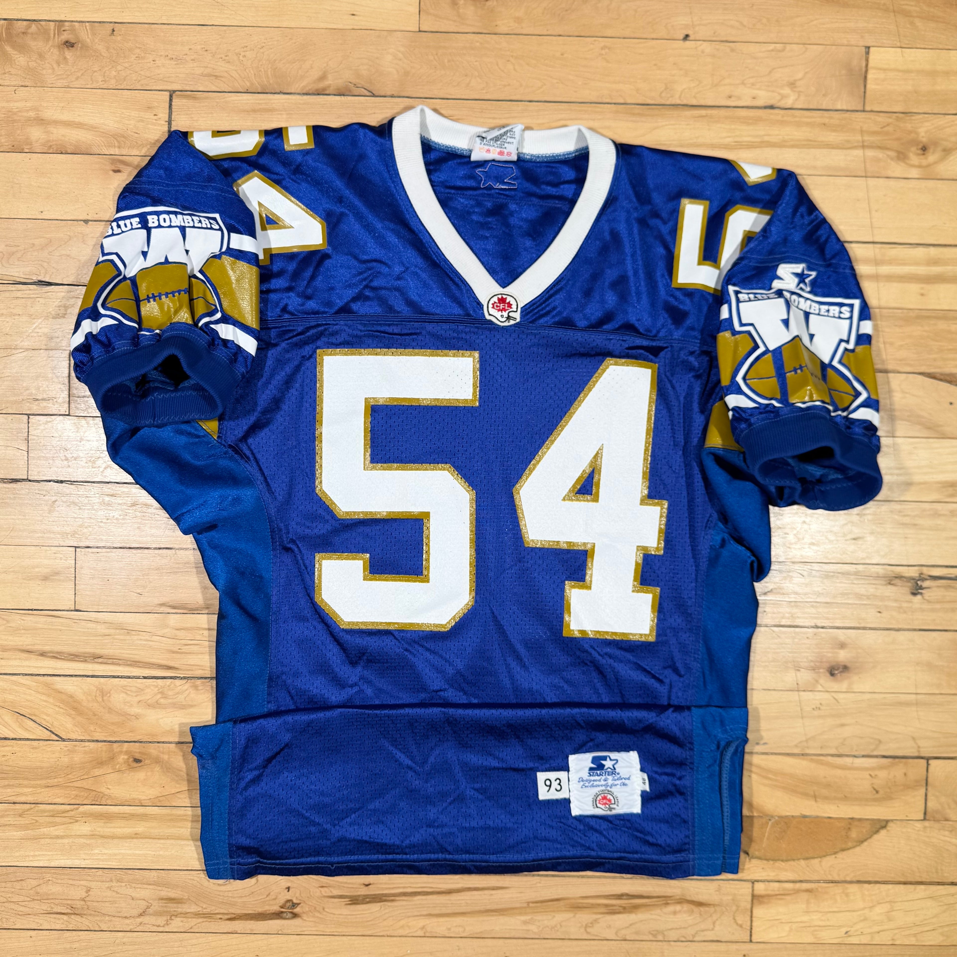 Steve Grant Winnipeg Blue Bombers 1993 Game Issued Starter CFL Jersey