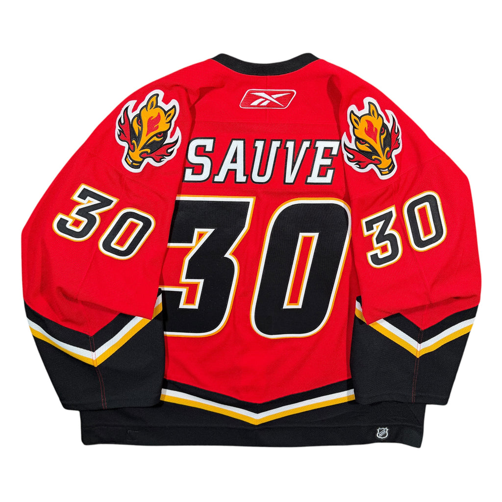 Philippe Sauve Calgary Flames 2005/06 Game Worn Reebok NHL Jersey COA