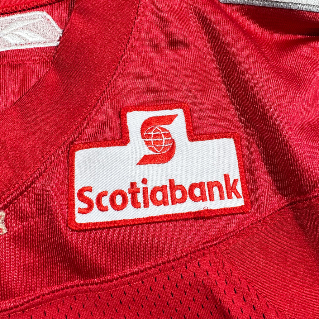 Rob Lazeo Calgary Stampeders 2010 Retro Game Worn Reebok Jersey