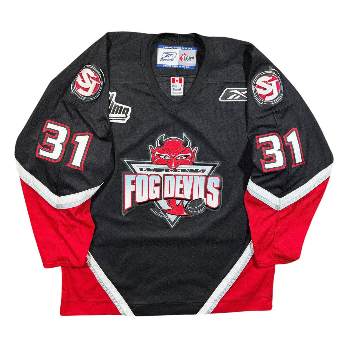 Jake Allen St. John’s Fog Devils Vintage Reebok QMJHL Jersey - Large