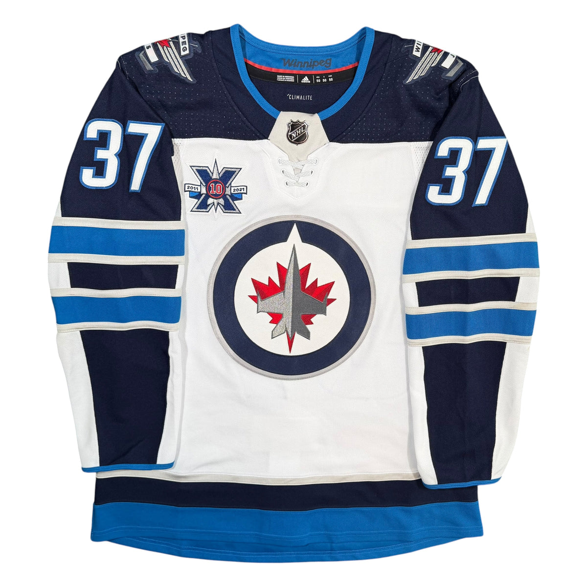 Connor Hellebuyck Winnipeg Jets Adidas NHL Jersey - 50/Medium