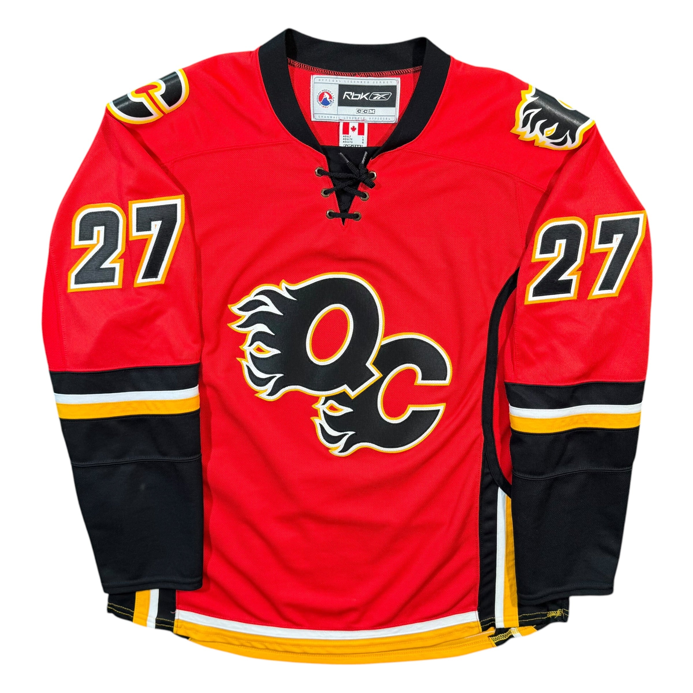 Brett Sutter Quad City Flames Vintage Reebok AHL Jersey - Large