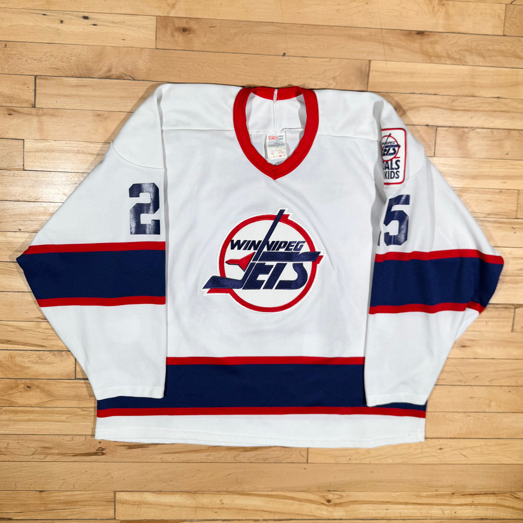 Thomas Steen Winnipeg Jets Signed CCM NHL Hockey Jersey Size XL