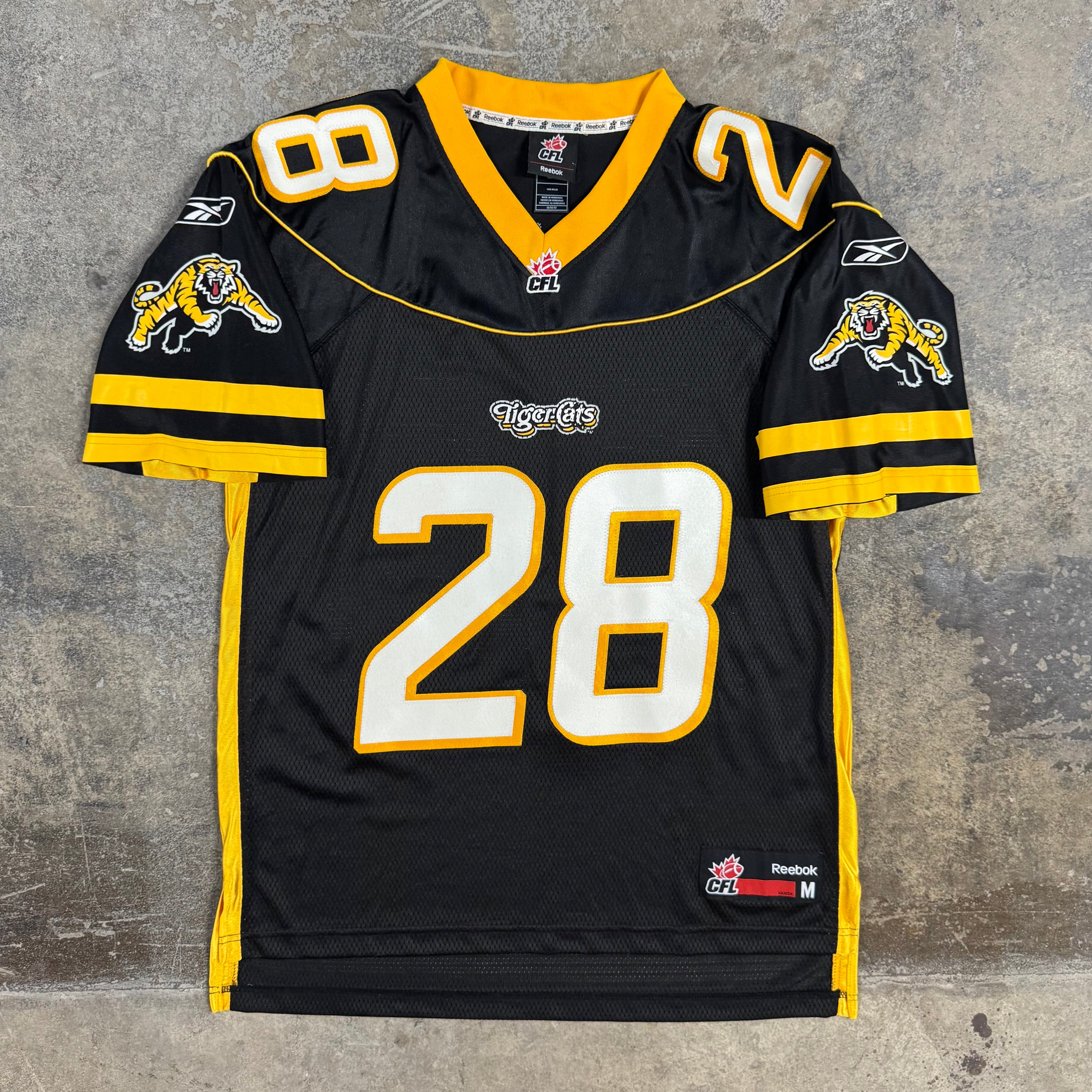 Jamall Johnson Hamilton Tiger-Cats Vintage Reebok CFL Jersey Size Medium