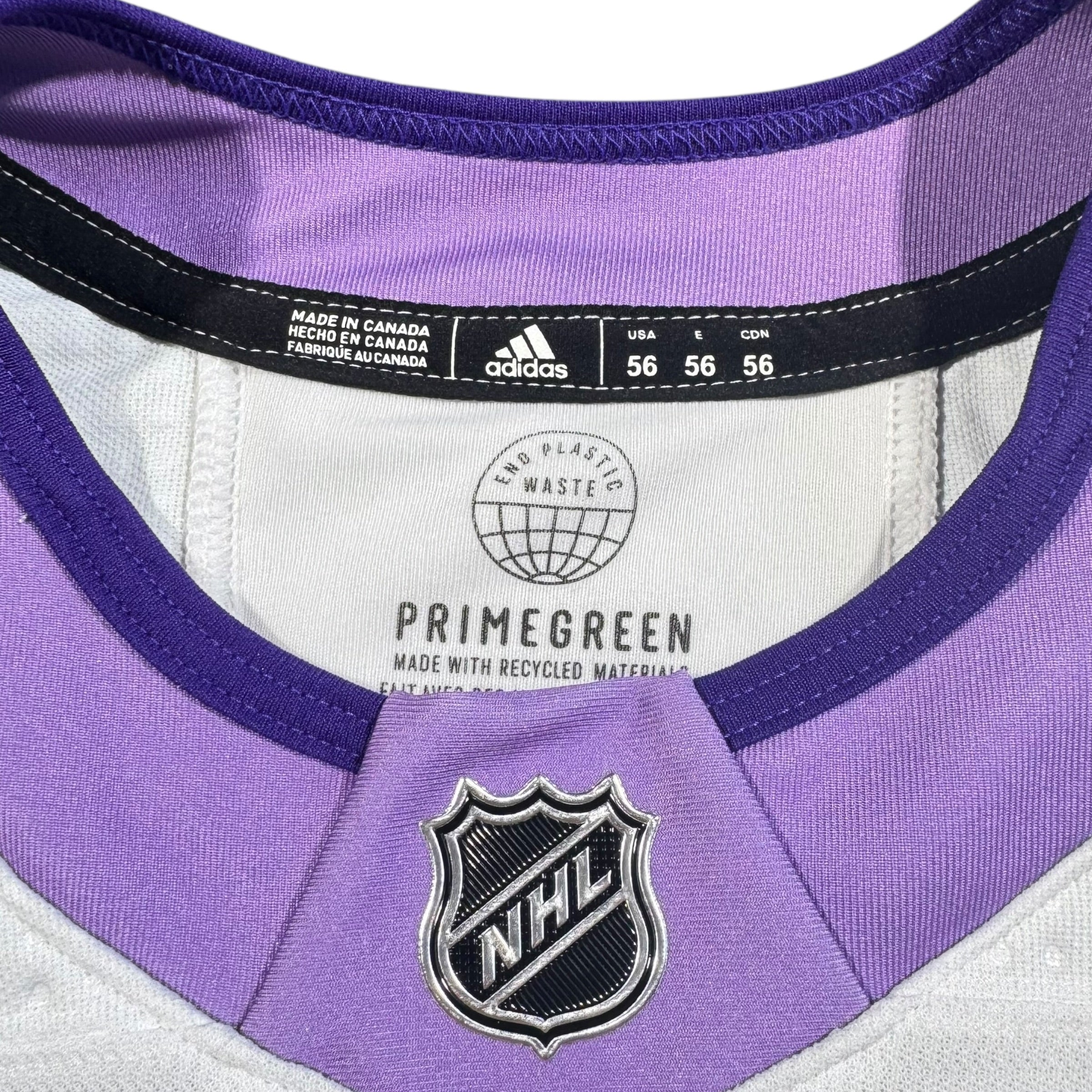 Michael Eyssimont Winnipeg Jets Hockey Fights Cancer 2022 NHL MIC Game/Warm Up Worn Jersey