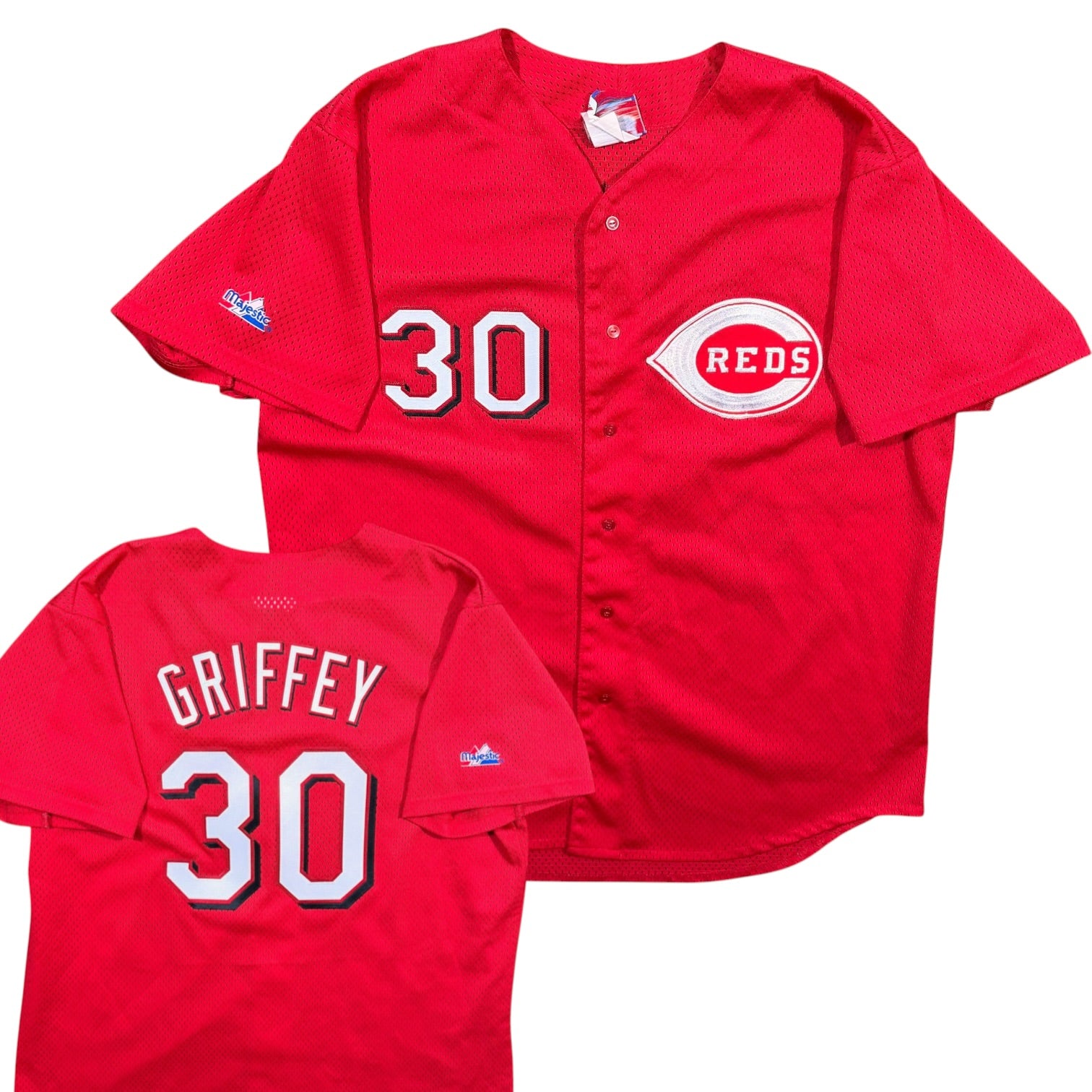 Ken Griffey Jr Cincinnati Reds Vintage Majestic MLB Jersey - XXL