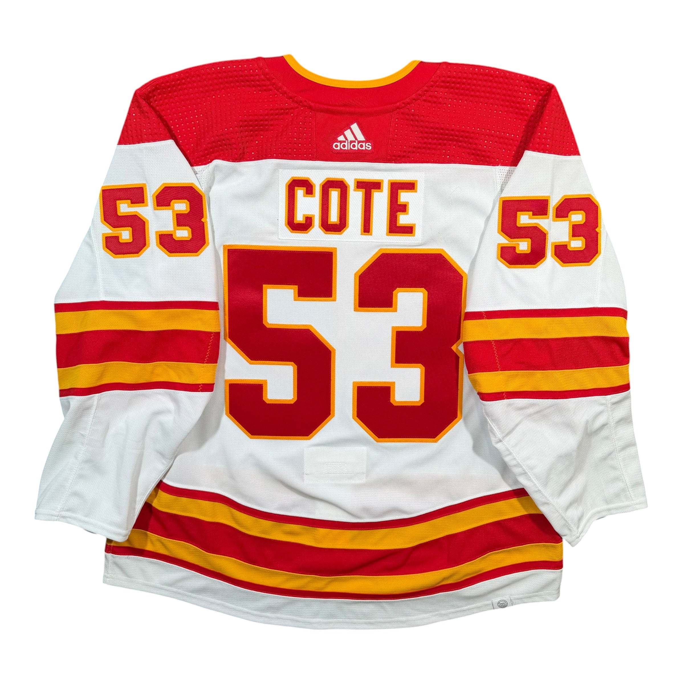 Charles Cote Calgary Flames Team Issued Adidas MIC NHL Jersey - 58/3XL