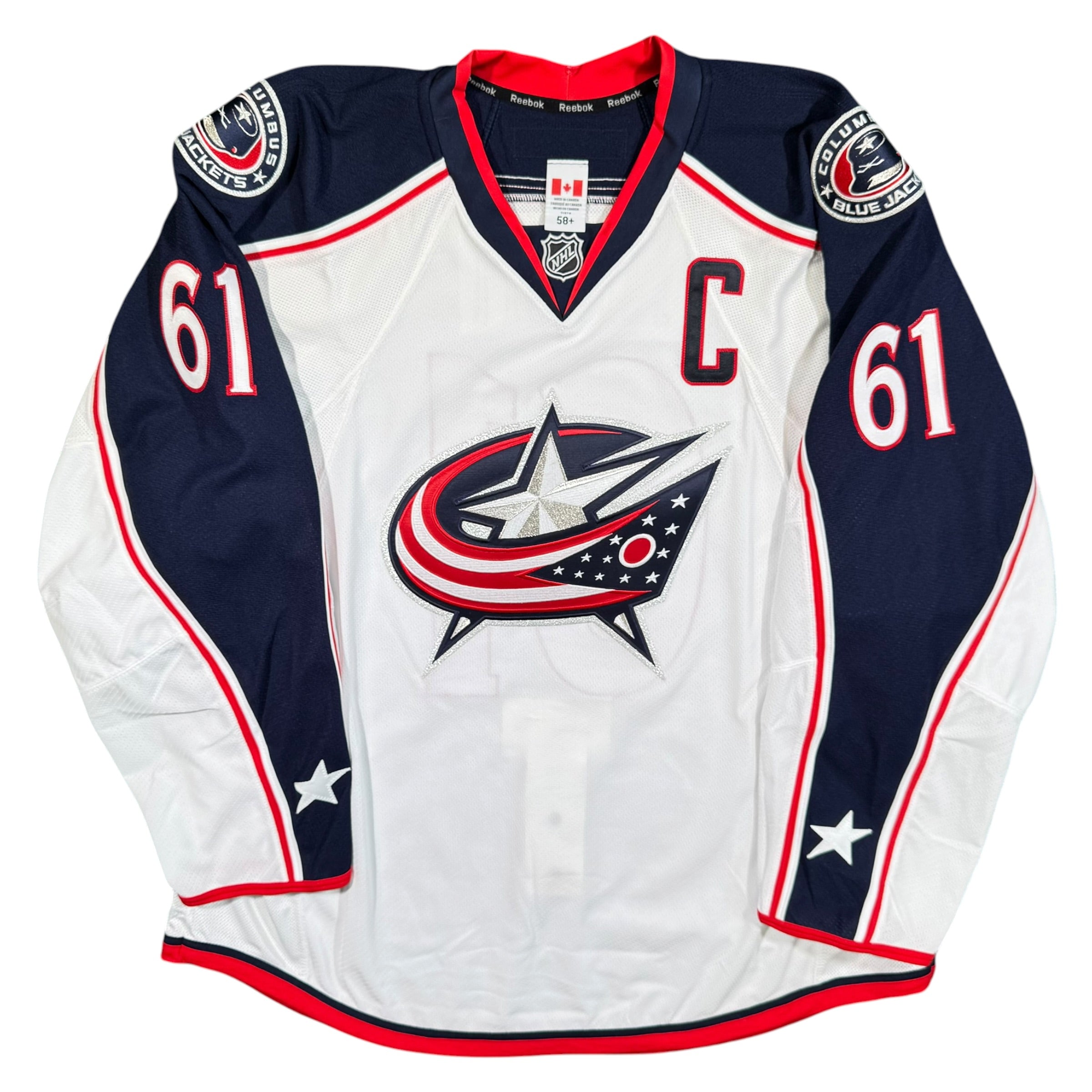 Rick Nash Columbus Blue Jackets Team Issued Reebok MIC Jersey -58+