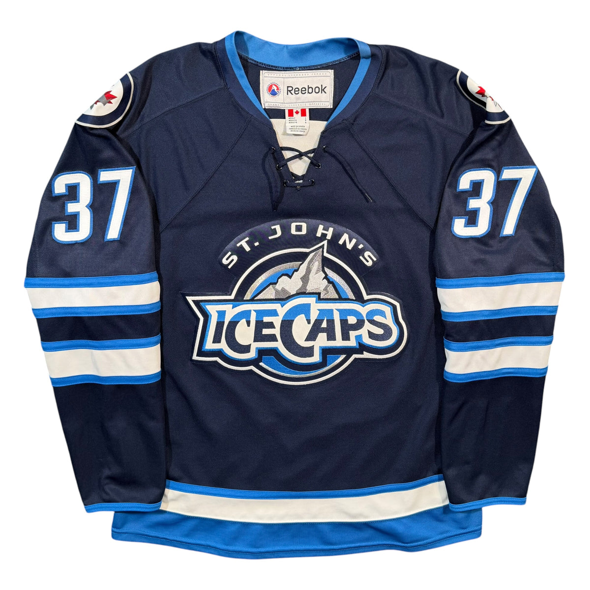 Connor Hellebuyck St. John’s Ice Caps Reebok AHL Hockey Jersey - Large