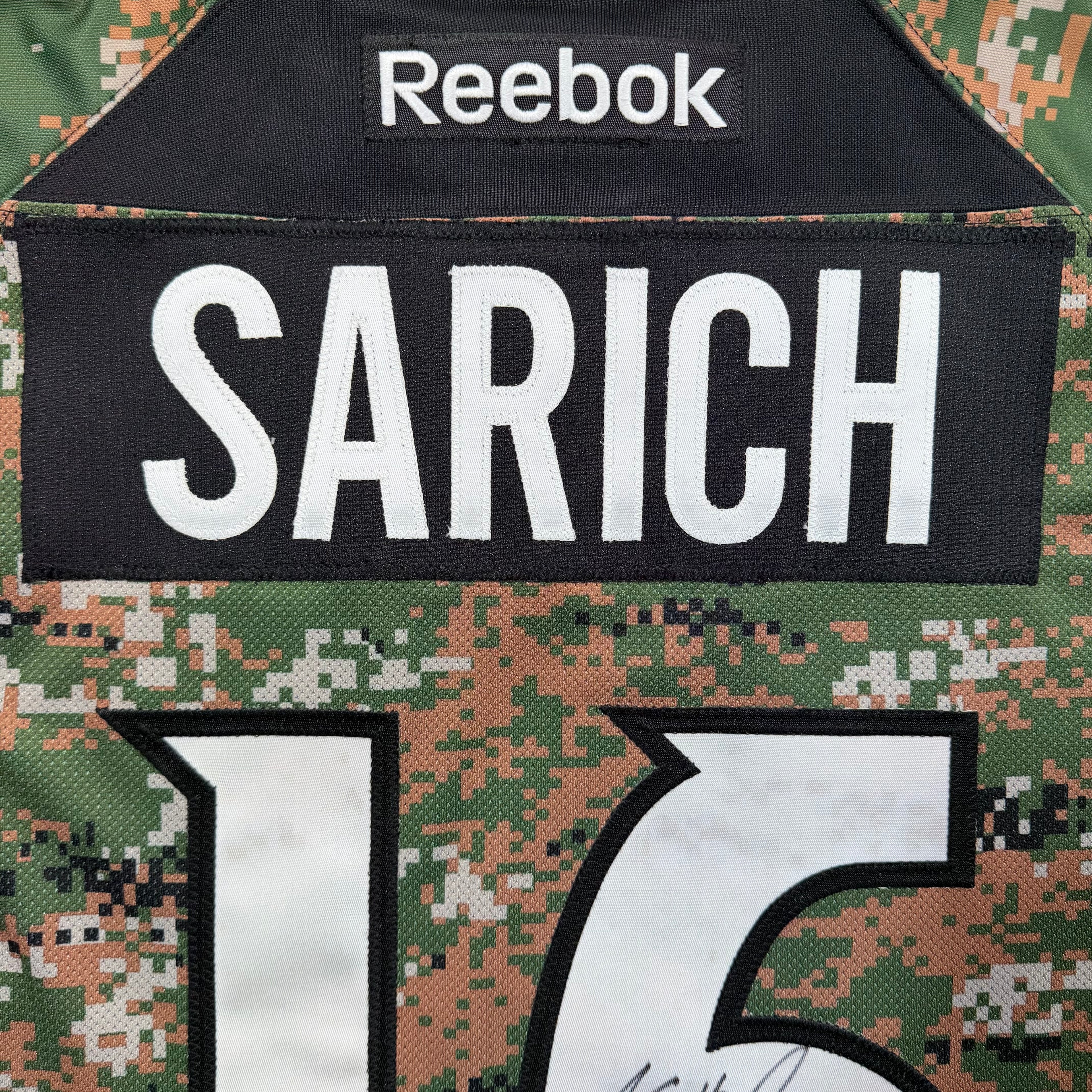 Cory Sarich Colorado Avalanche 2014 Military Appreciation Game Worn NHL Jersey COA