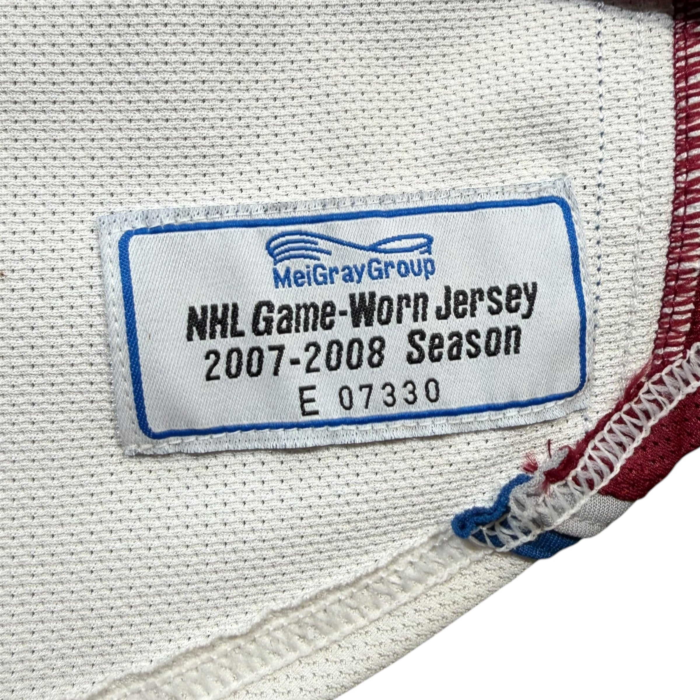 Victor Oreskovich Colorado Avalanche Game Issued 2007/08 Reebok NHL Jersey