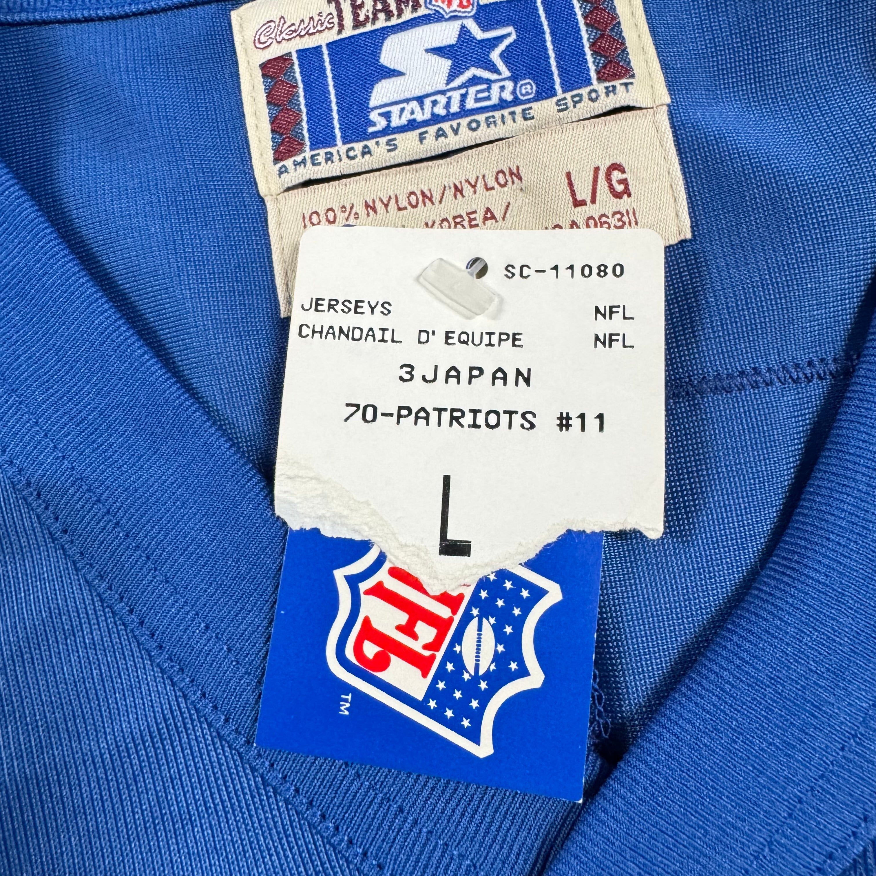 Drew Bledsoe New England Patriots Vintage Starter NFL Jersey Size Large NEW