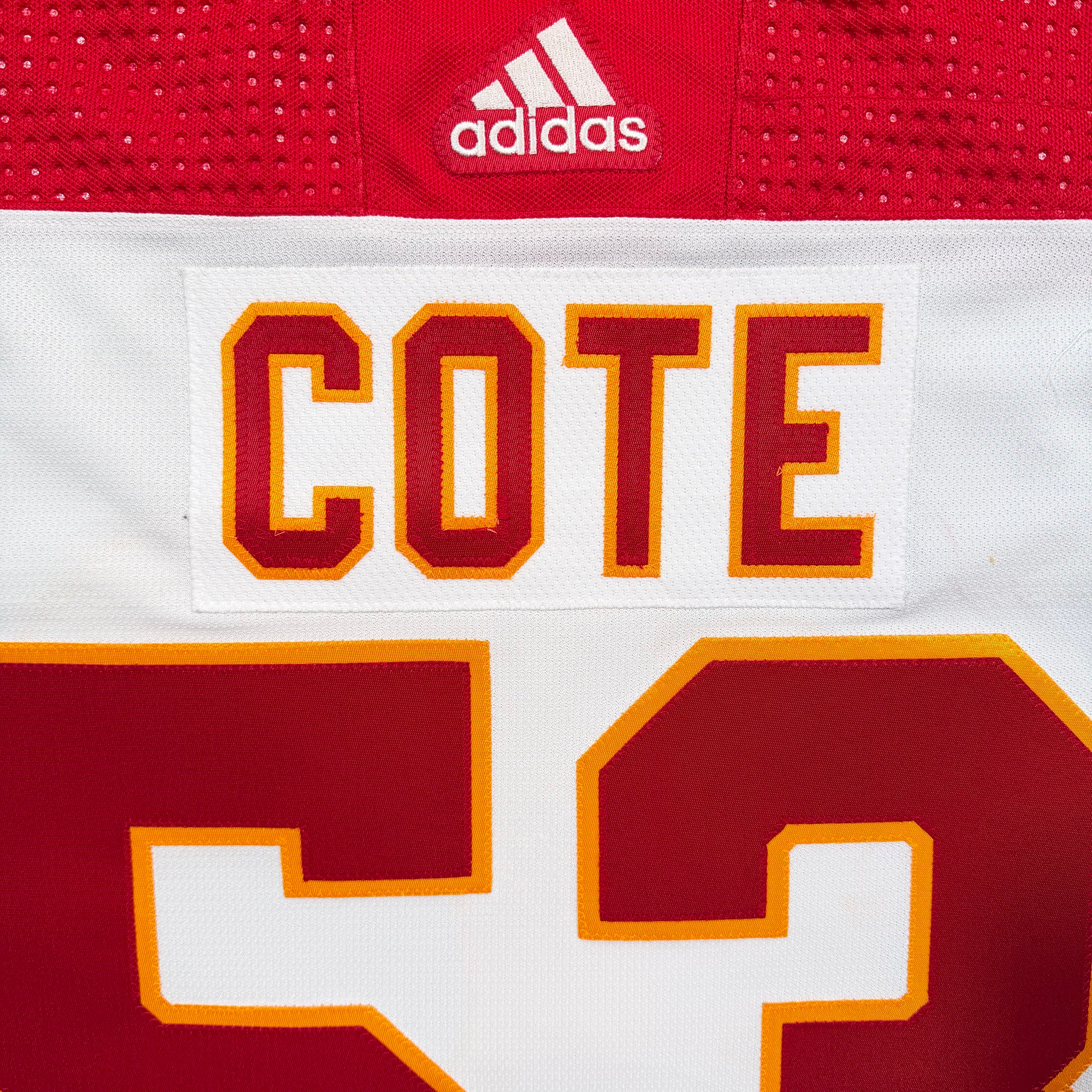 Charles Cote Calgary Flames Team Issued Adidas MIC NHL Jersey - 58/3XL