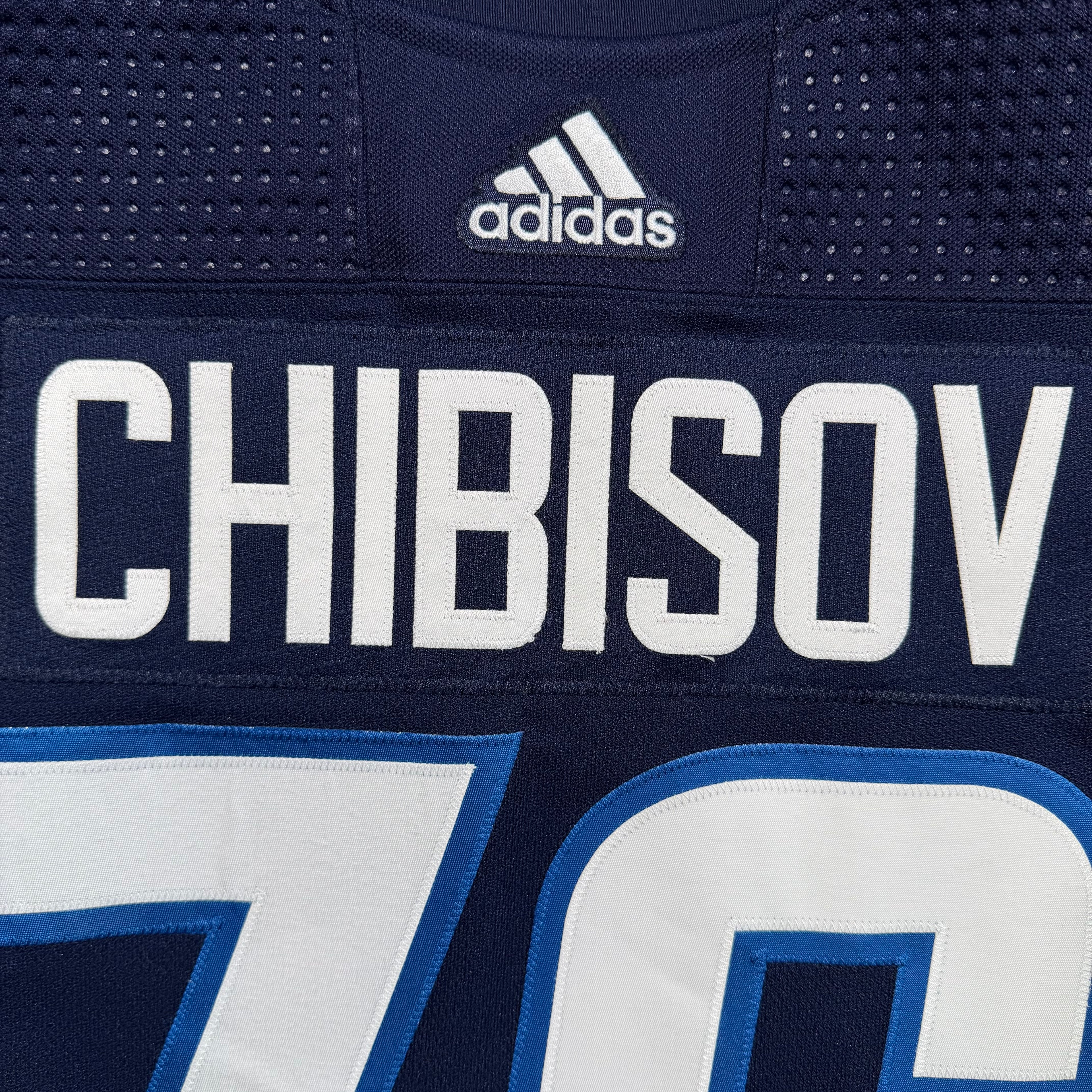 Andrei Chibisov Winnipeg Jets 2020/21 Game Issued Adidas MIC NHL Jersey - 56/XXL