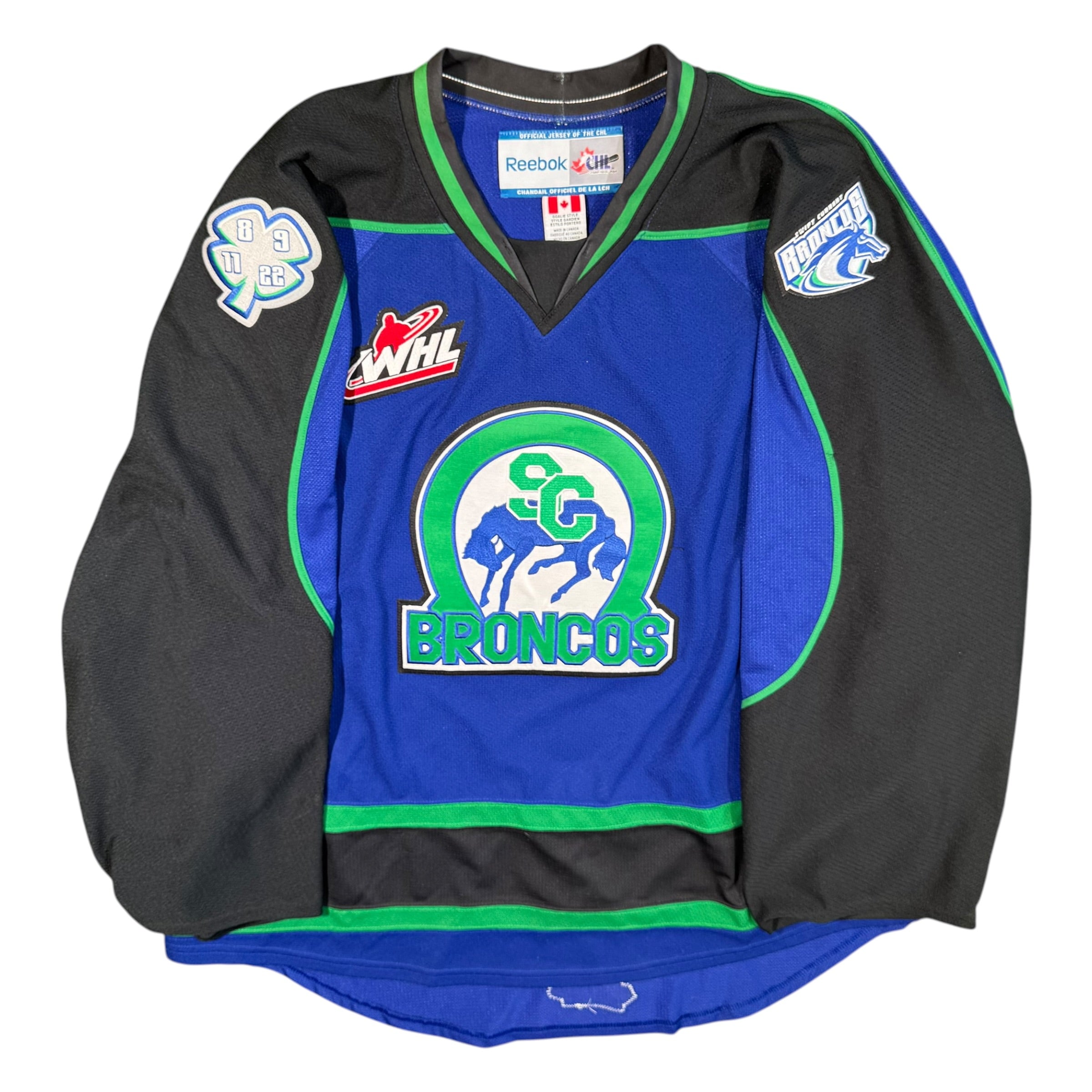Swift Current Broncos Team Issued Goalie Reebok MIC WHL Jersey Size 58G