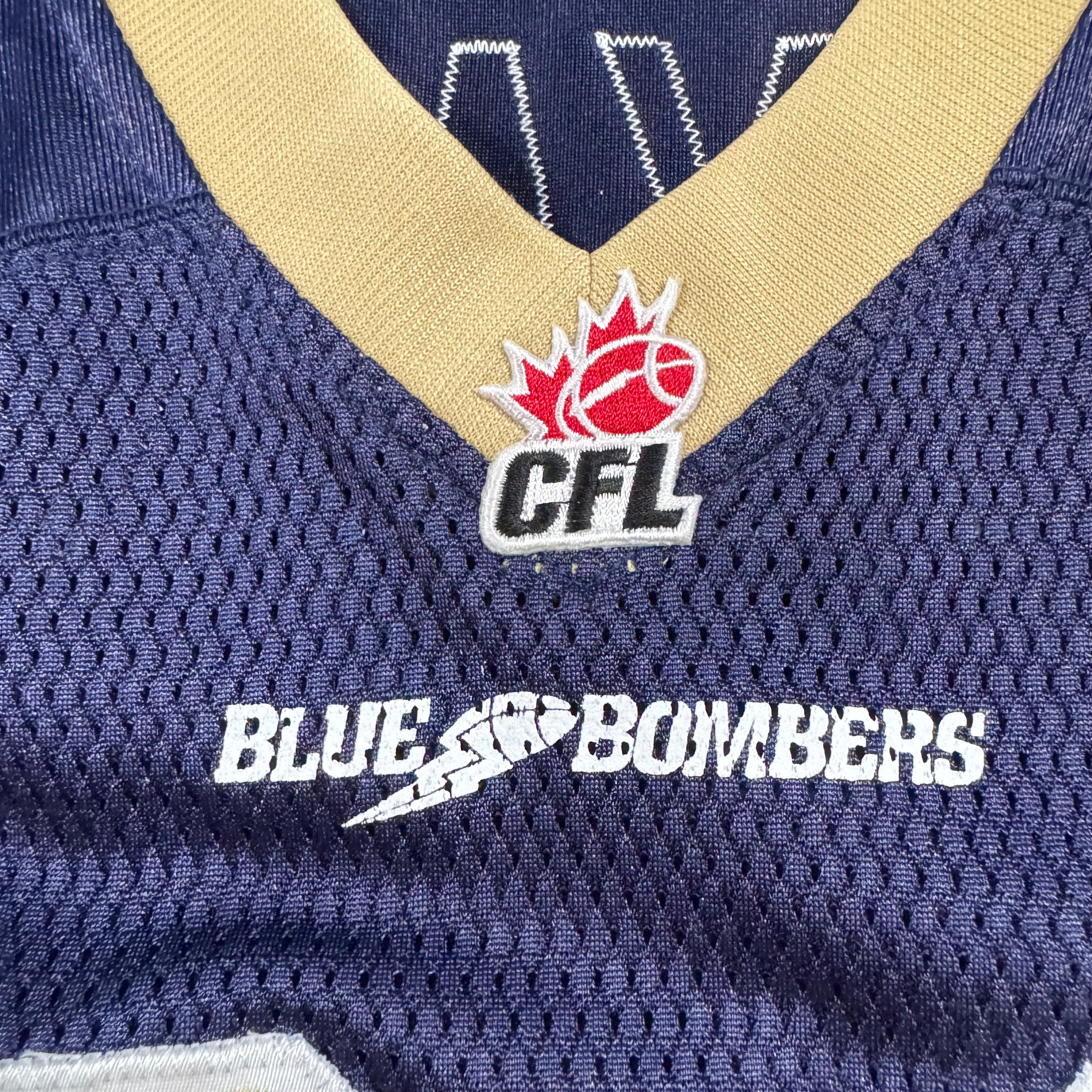 Romby Bryant Winnipeg Blue Bombers Vintage Reebok CFL Football Jersey Size Large