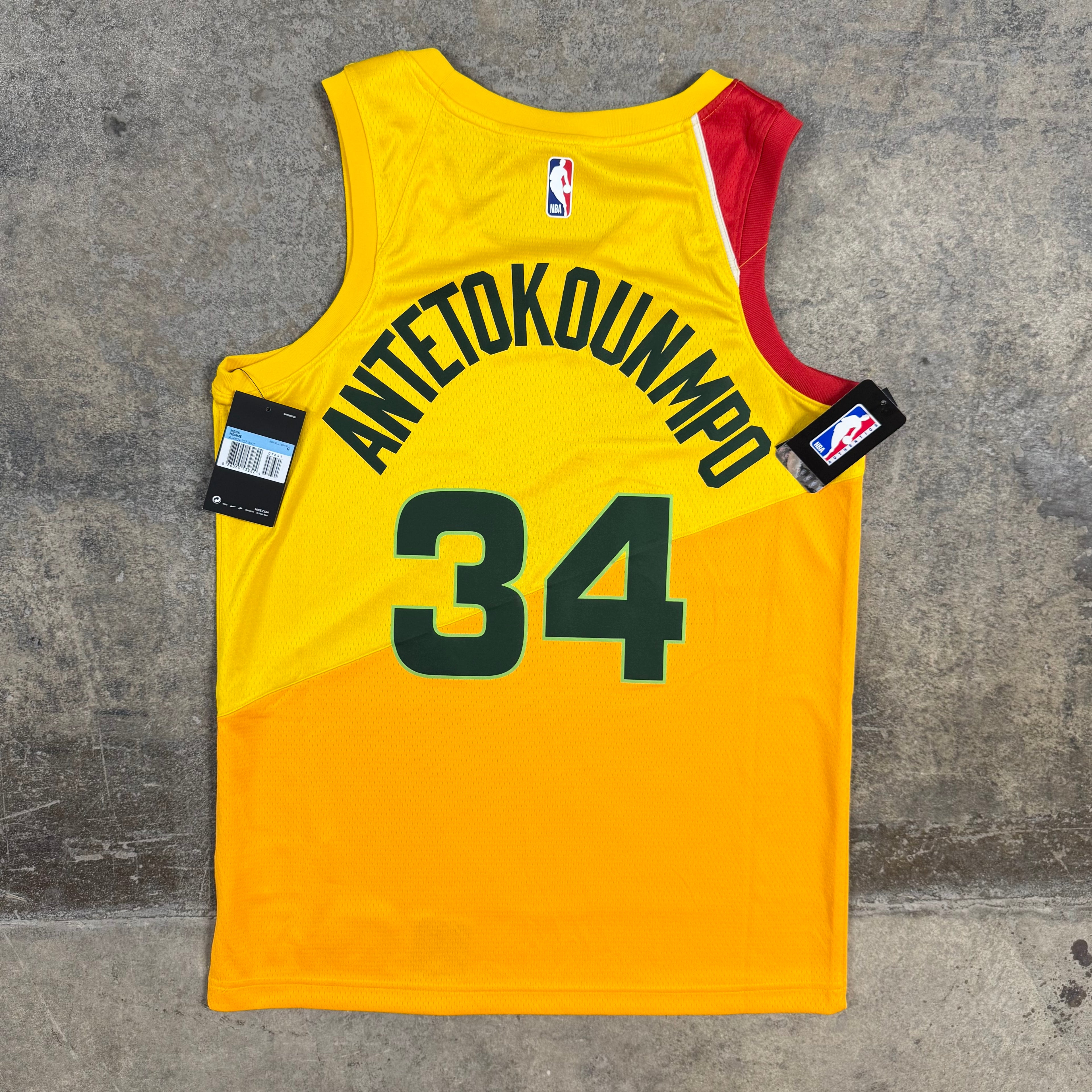 Giannis Antetokounmpo Milwaukee Bucks City Edition NBA Jersey Size Medium NEW
