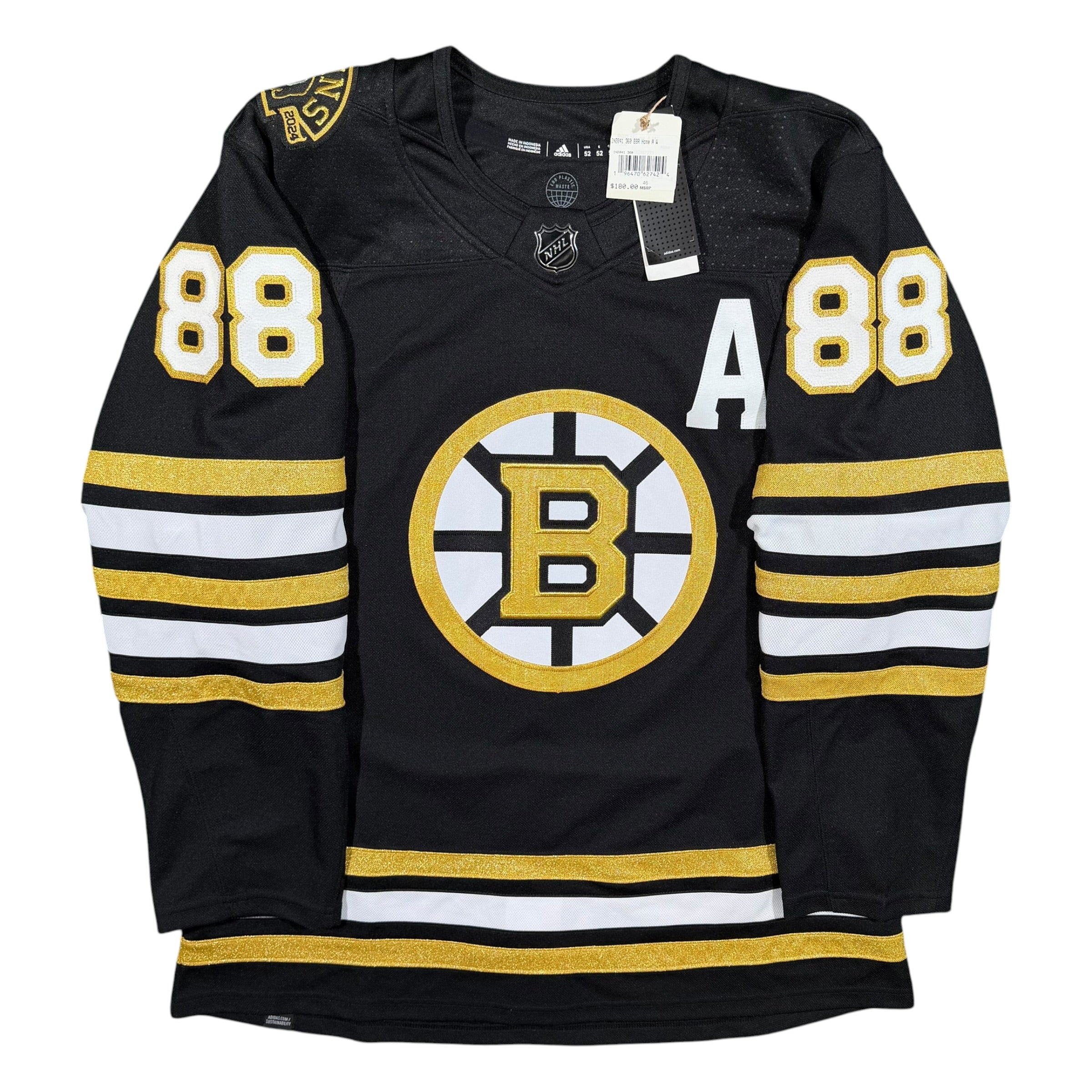 David Pastrnak Boston Bruins 100th Anniversary Adidas NHL Jersey -