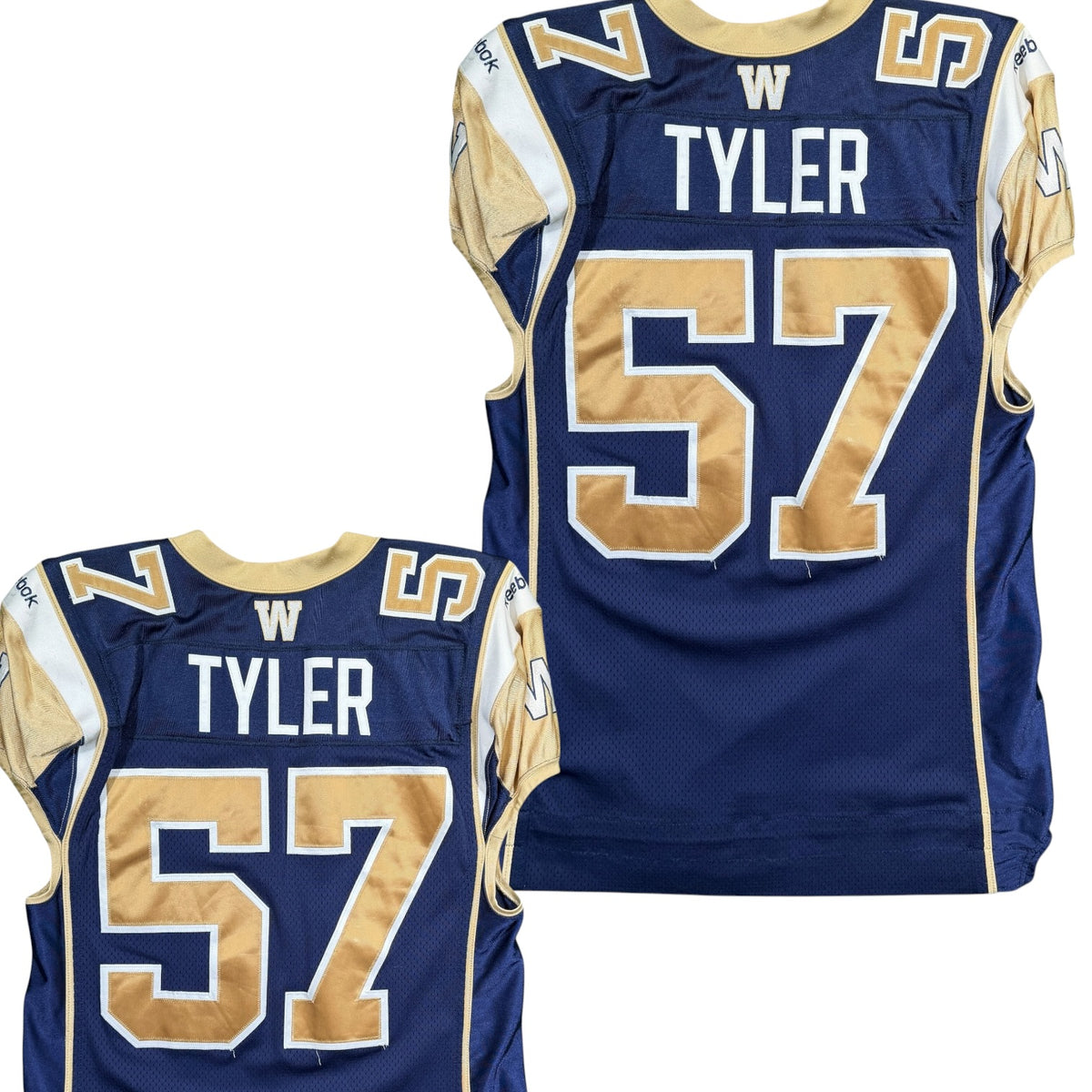 Devin Tyler Winnipeg Blue Bombers 2014 Game Worn CFL Jersey