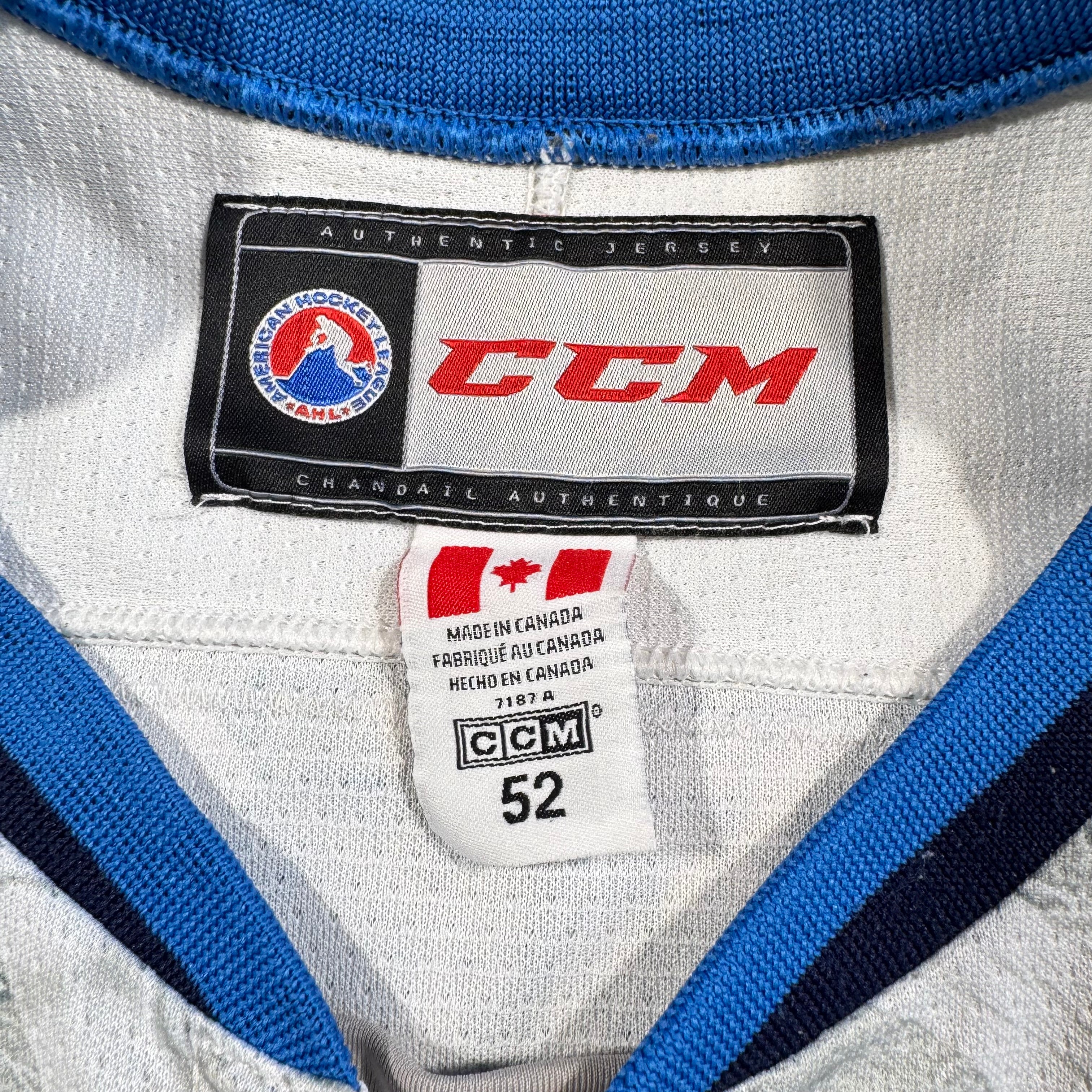 JC Lipon Manitoba Moose Wilderness Camo MIC AHL Hockey Jersey Size 52