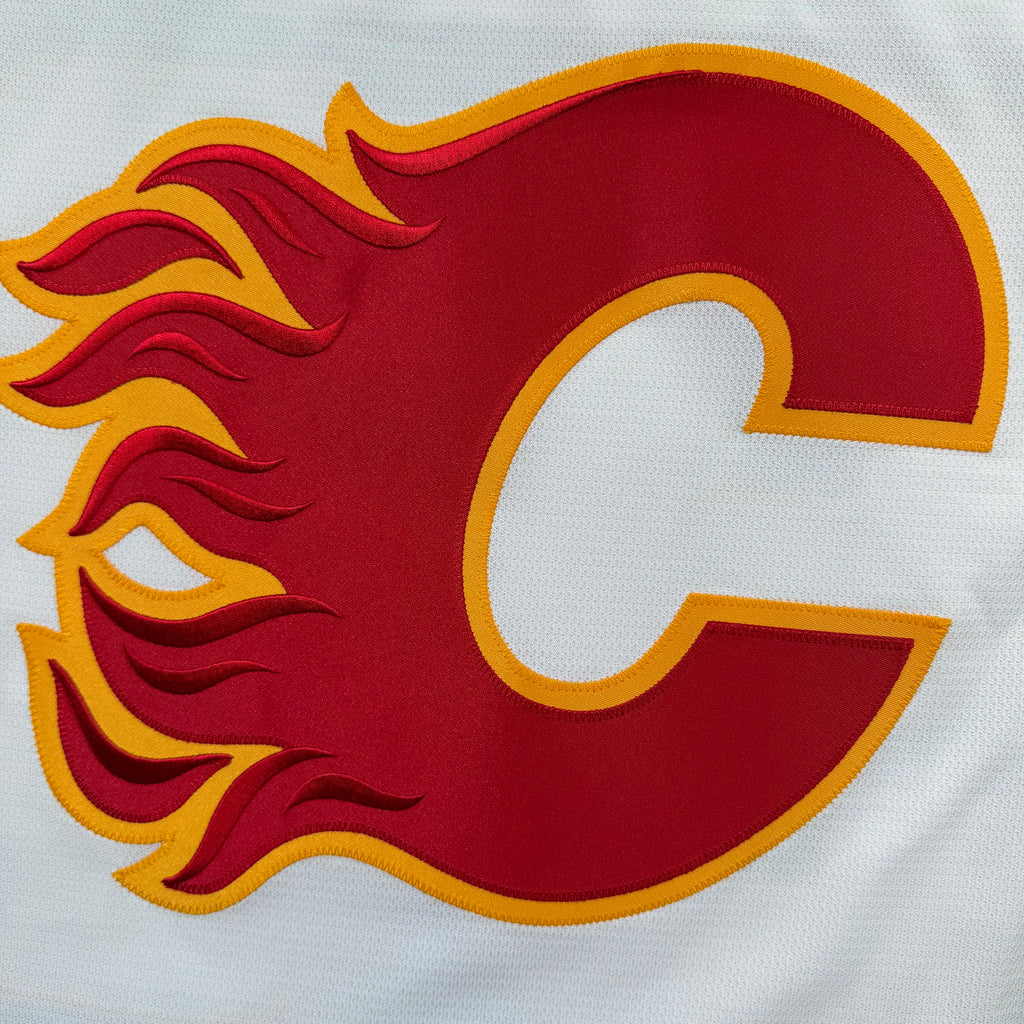 Jake Lee Calgary Flames Team Issued Adidas MIC NHL Jersey - 56/XXL