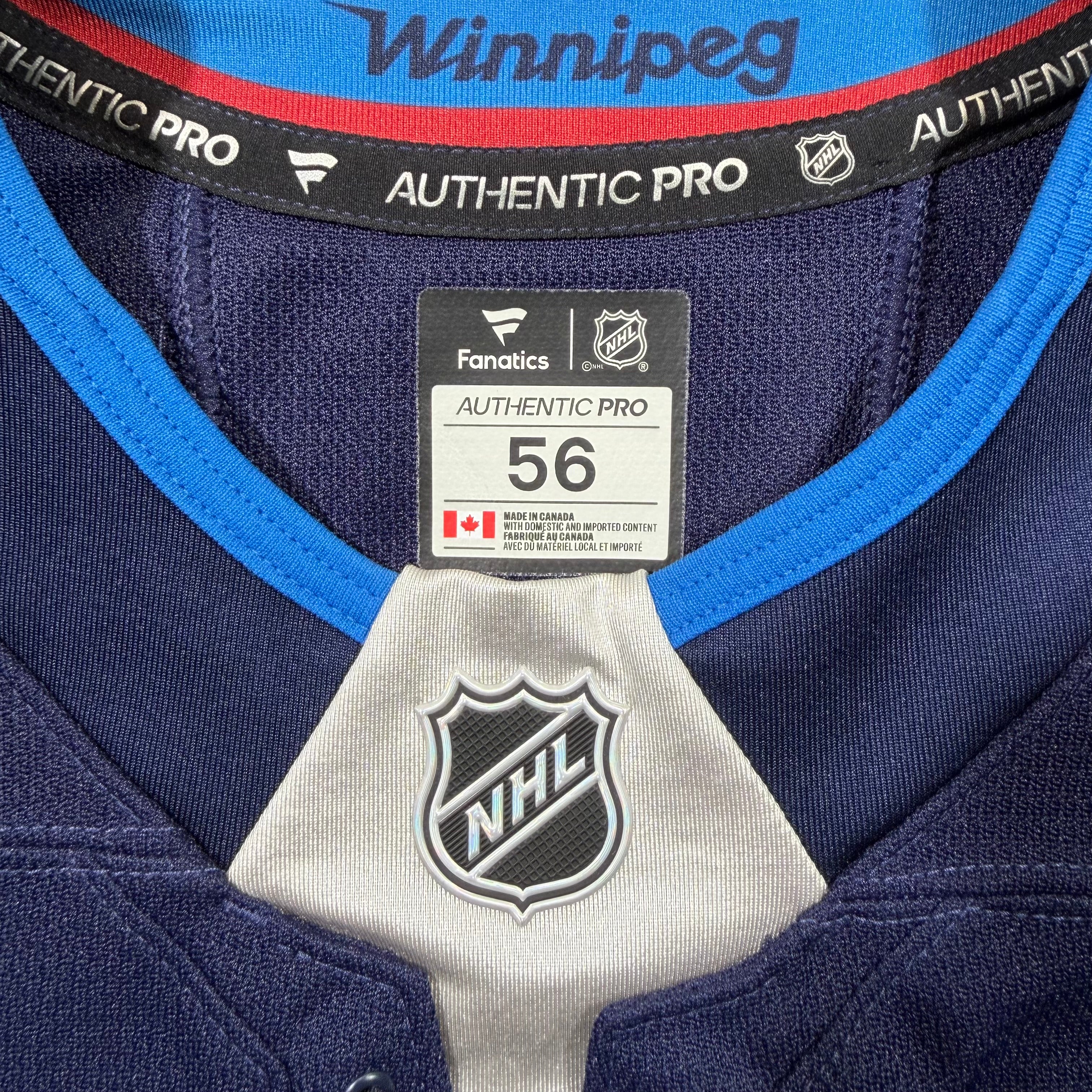 Mason Appleton Winnipeg Jets 2024/25 Game Worn Fanatics NHL Jersey COA