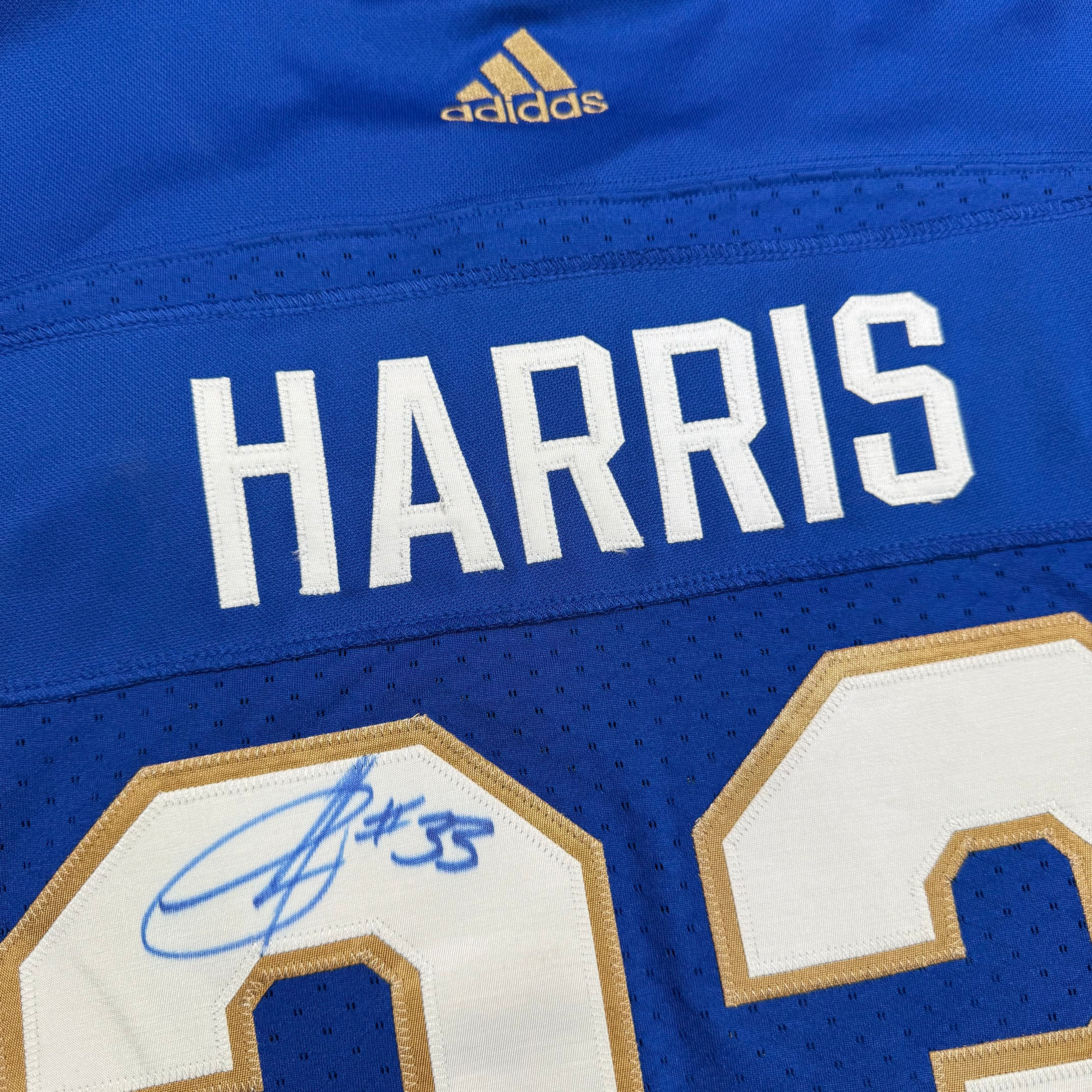 Andrew Harris Winnipeg Blue Bombers Signed CFL Adidas Jersey Size 2XL
