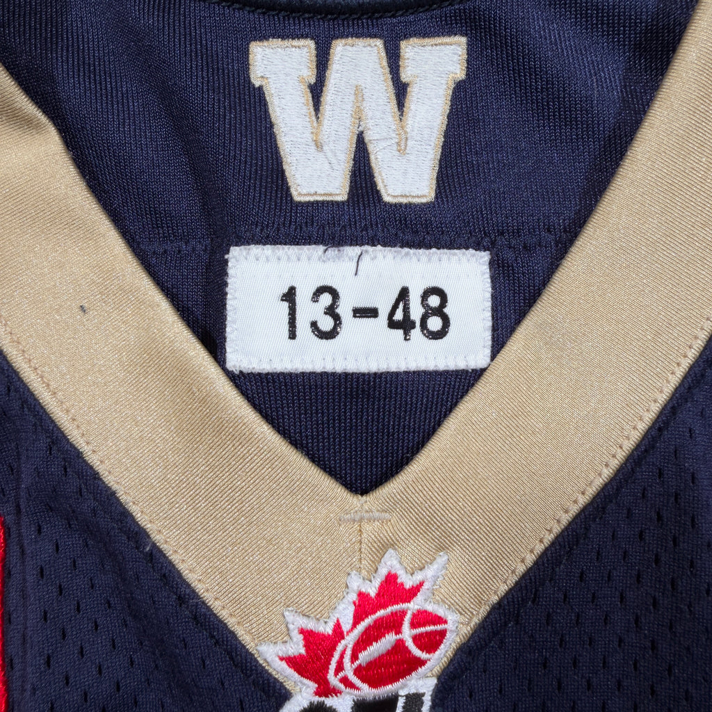 Devin Tyler Winnipeg Blue Bombers 2014 Game Worn CFL Jersey