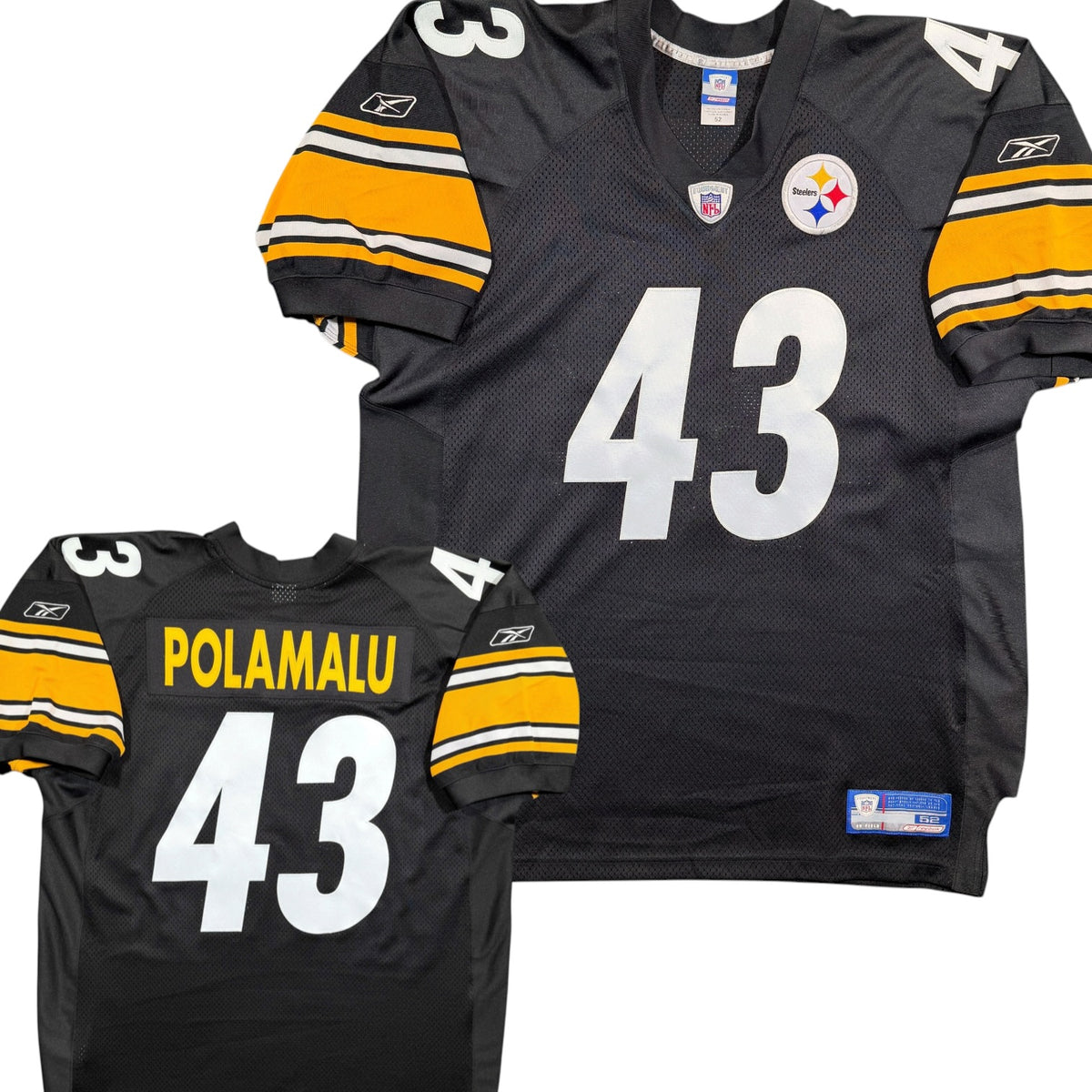 Troy Polamalu Pittsburgh Steelers Vintage Authentic Reebok NFL Jersey - 52/XL