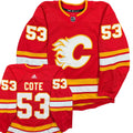 Charles Cote Calgary Flames Team Issued Adidas MIC NHL Jersey - 58/3XL