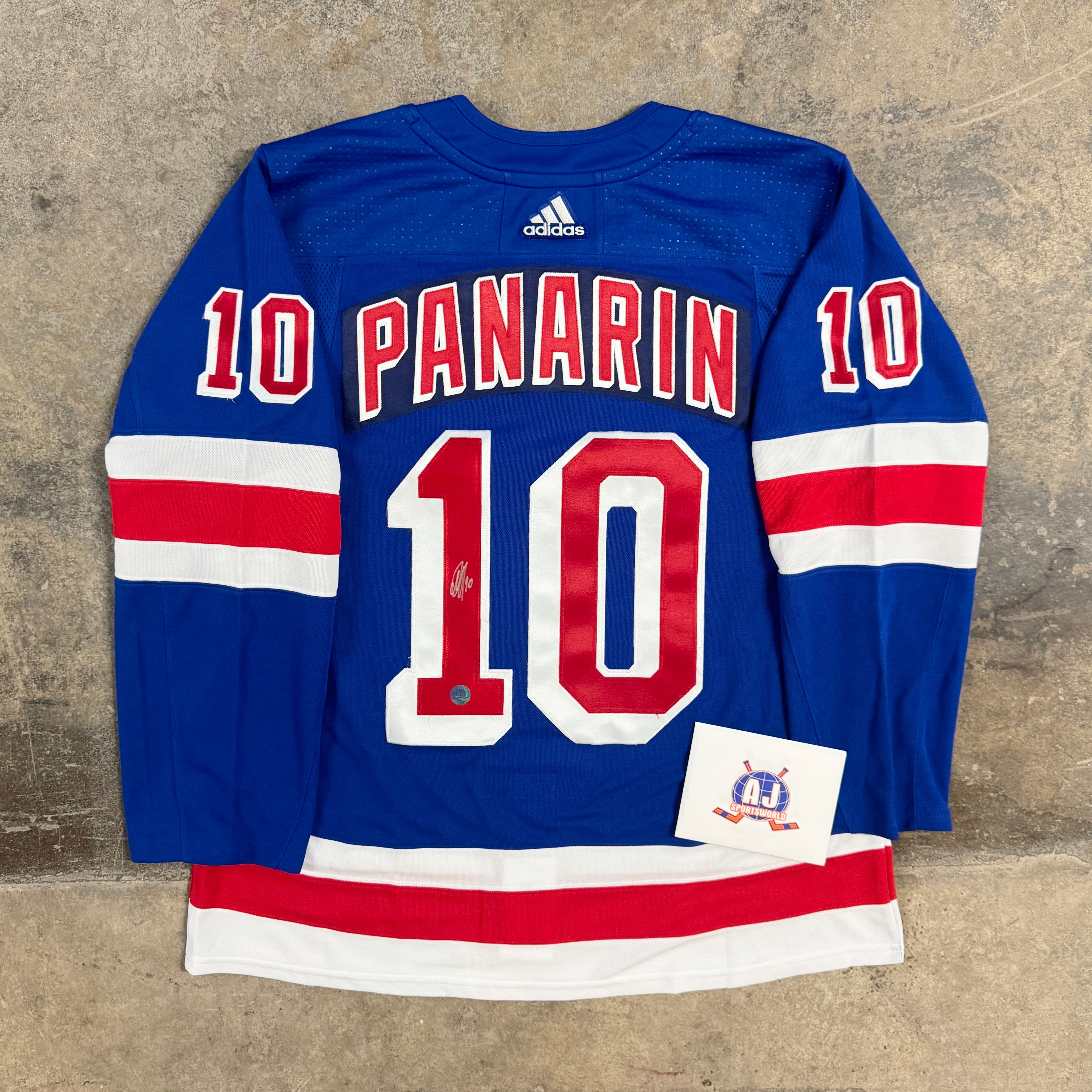 Artemi Panarin New Yor Rangers Adidas Autographed NHL Hockey Jersey Size 54 XL