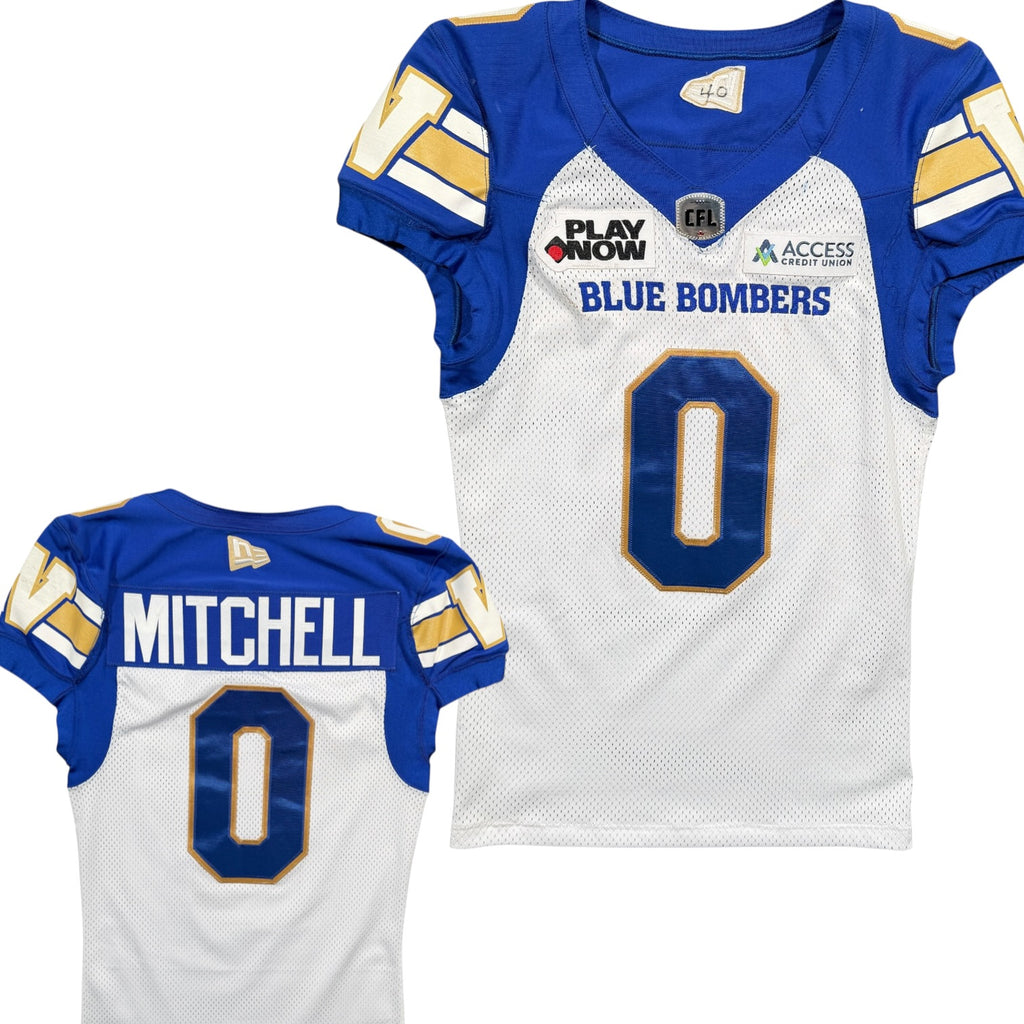 Myron Mitchell Winnipeg Blue Bombers 2024 Game Worn New Era CFL Jersey