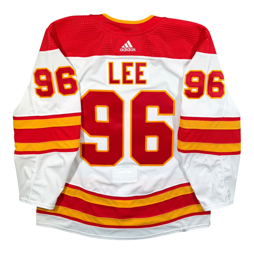 Jake Lee Calgary Flames Team Issued Adidas MIC NHL Jersey - 56/XXL