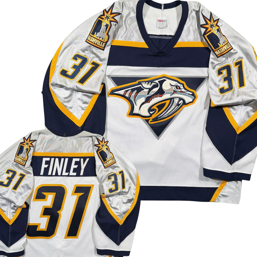 Brian Finley Nashville Predators 2002/03 Game Issued CCM NHL Jersey - 58G