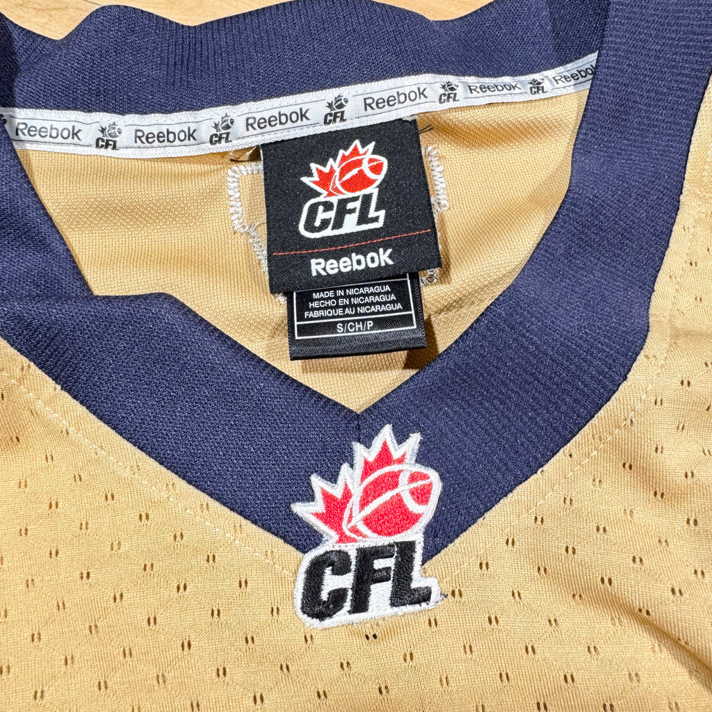 Jason Vega Winnipeg Blue Bombers Vintage Reebok Signed CFL Jersey Size Small